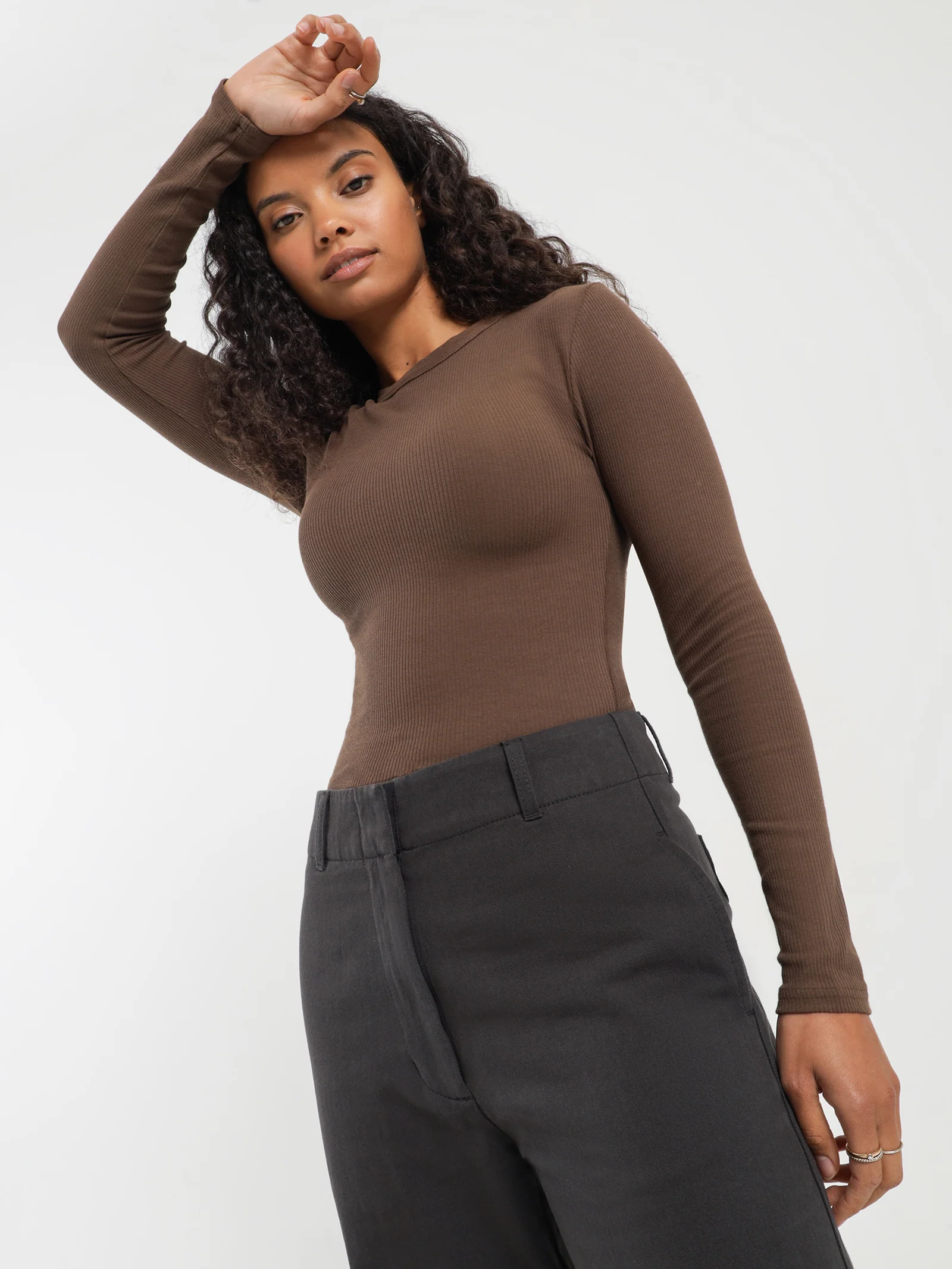Organic Rib Long Sleeve T-Shirt - Image 2