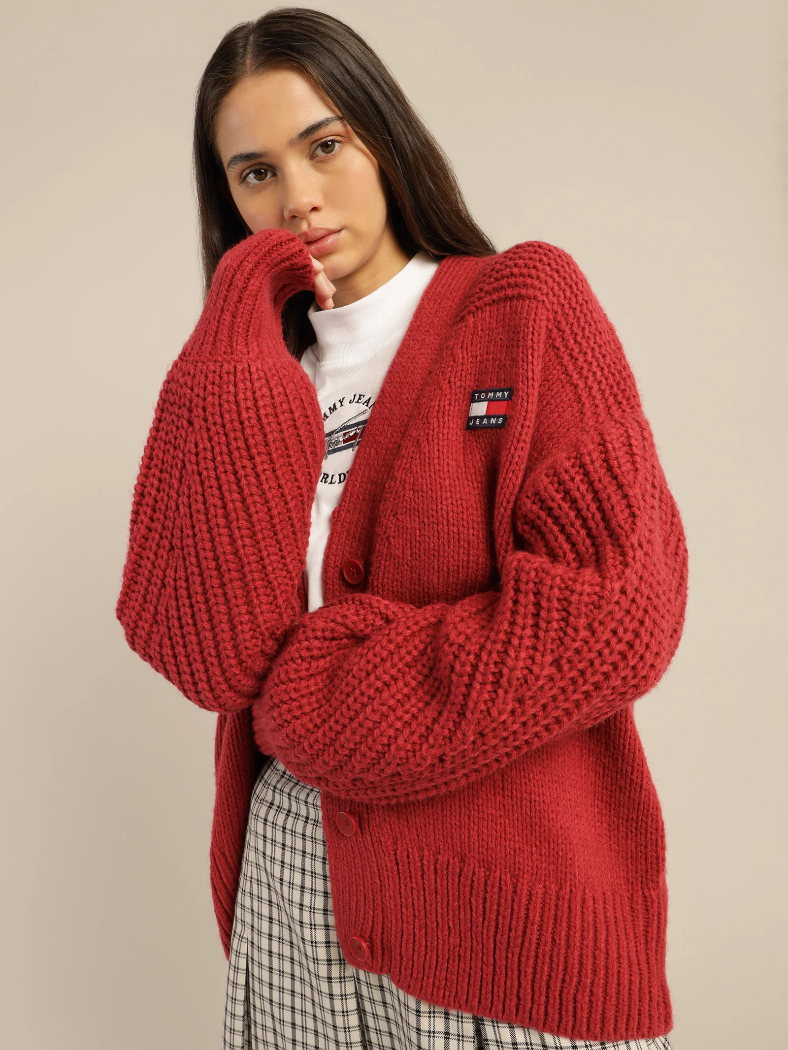 Oversized Badge Cardigan - Image 6