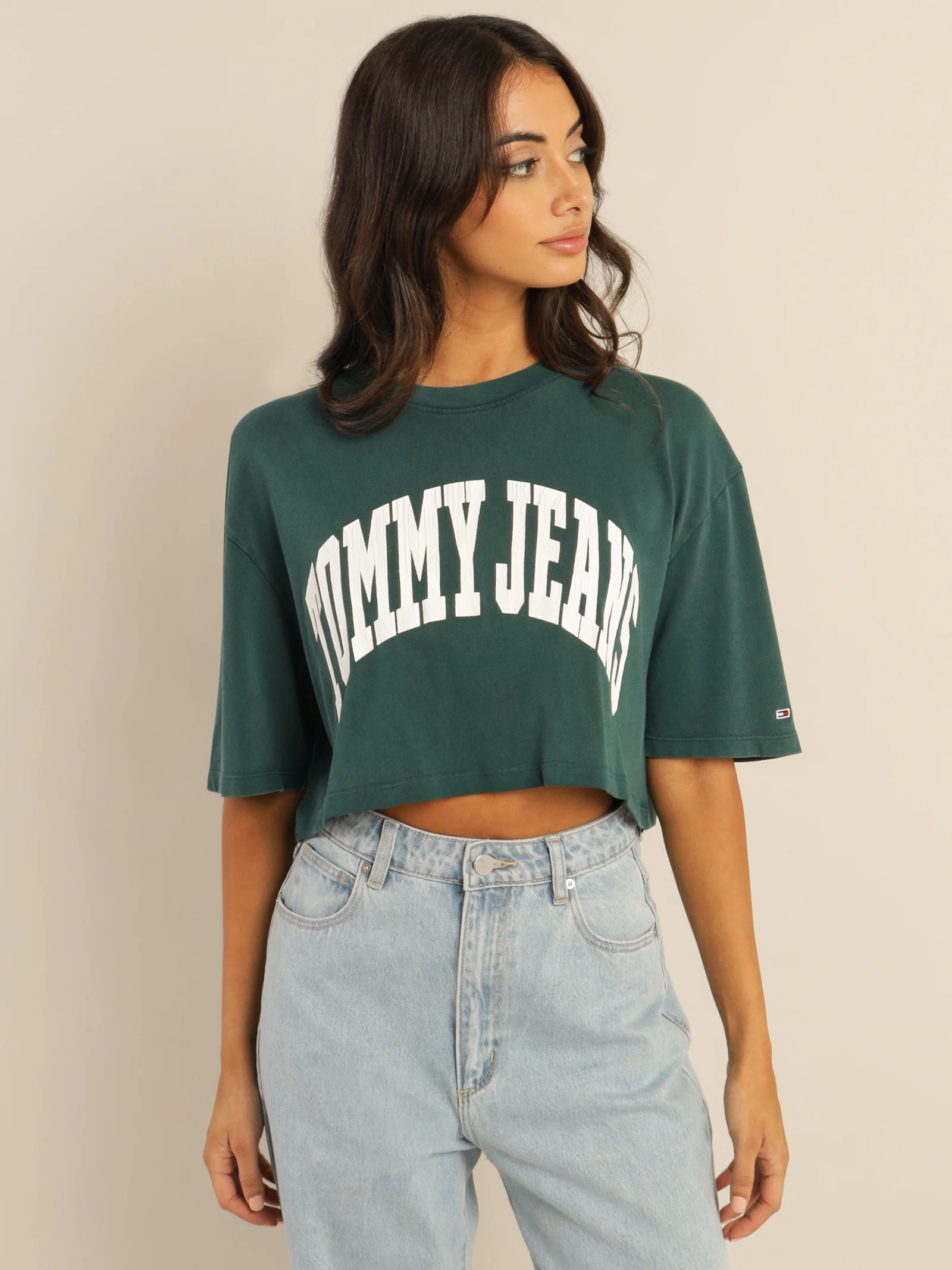 Oversized Crop College Short Sleeve T-Shirt - Image 3