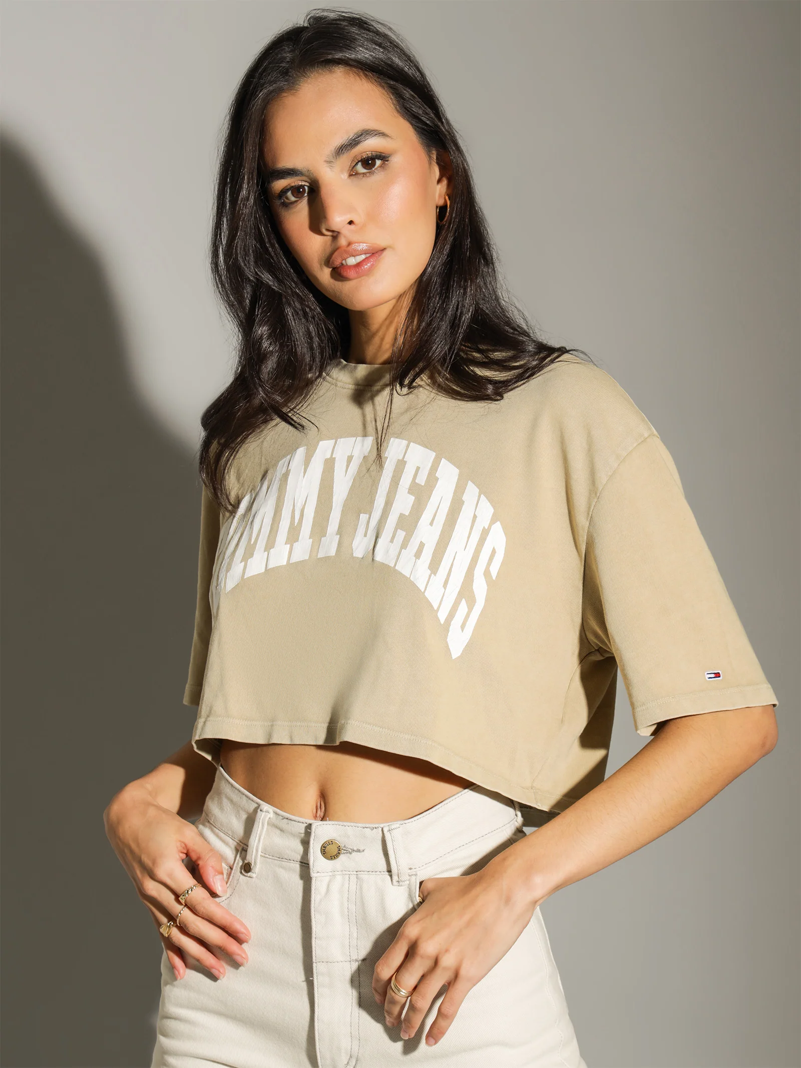 Oversized Crop College Short Sleeve T-Shirt - Image 4