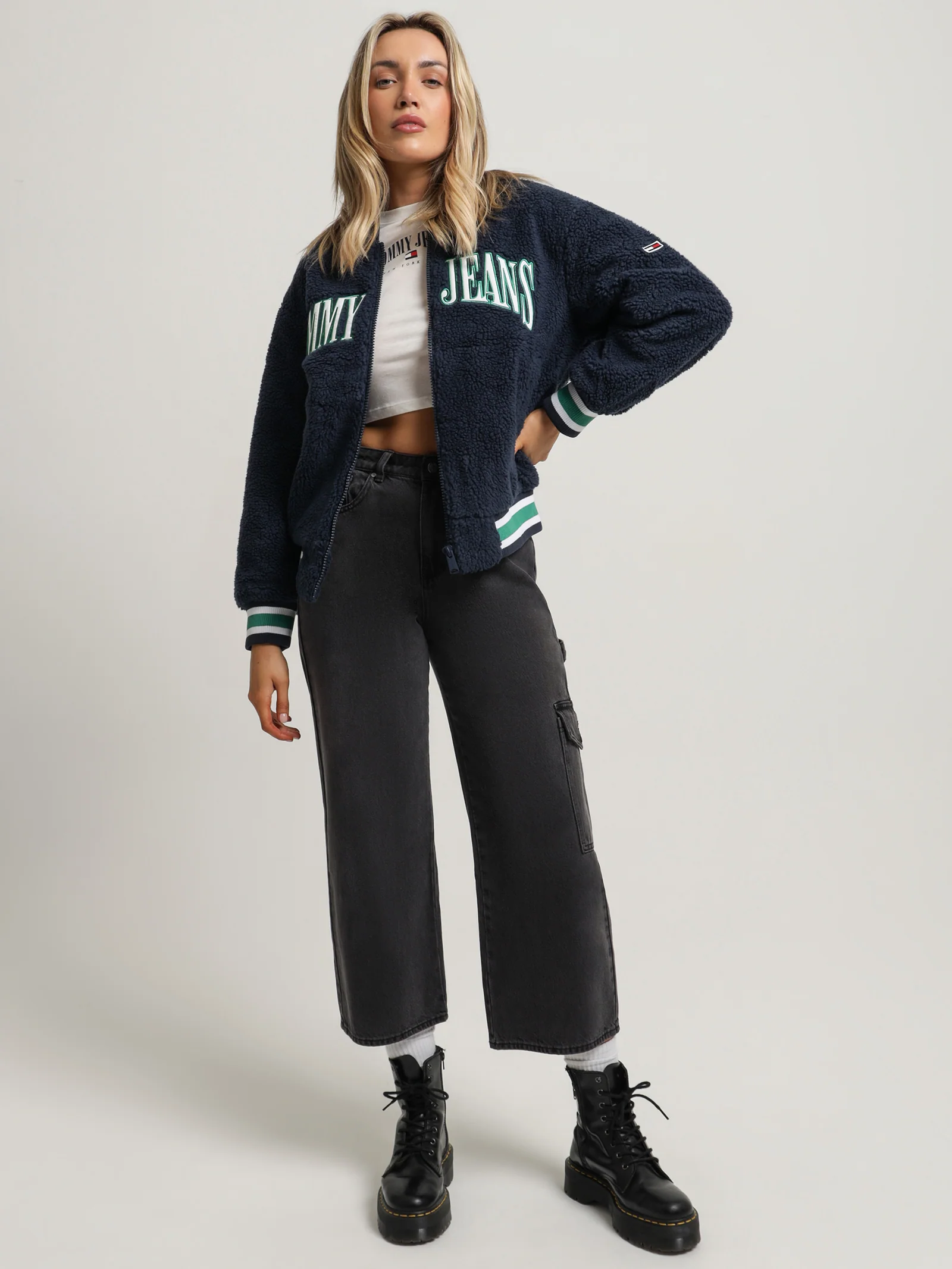 Oversized Sherpa Baseball Jacket - Image 2