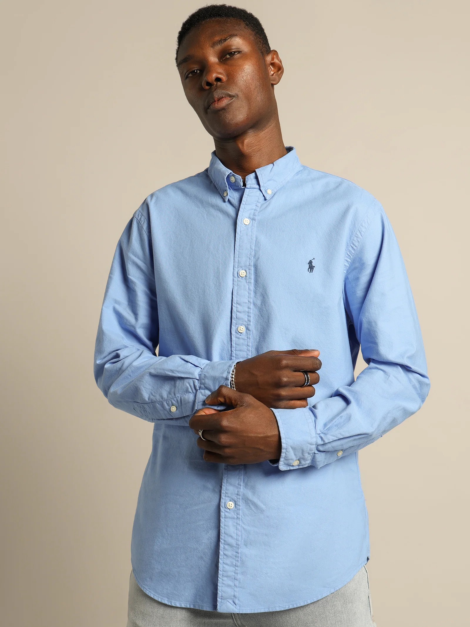 Oxford Long Sleeve Sport Shirt - Image 4
