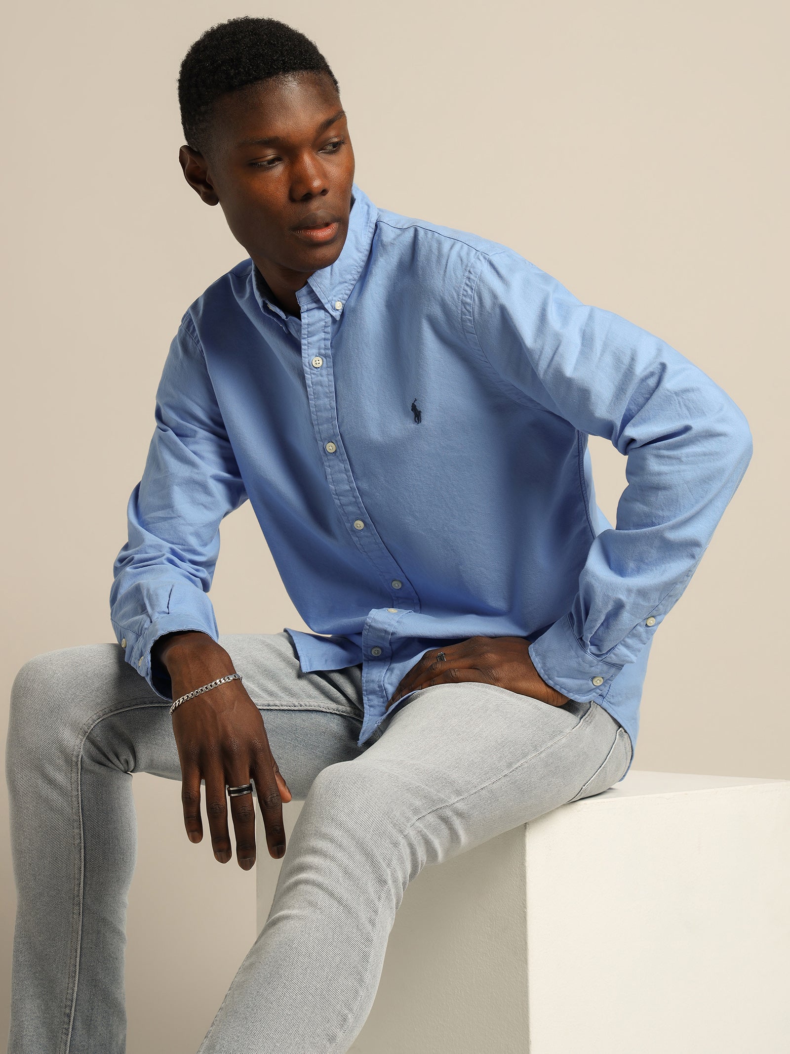 Oxford Long Sleeve Sport Shirt - Image 5