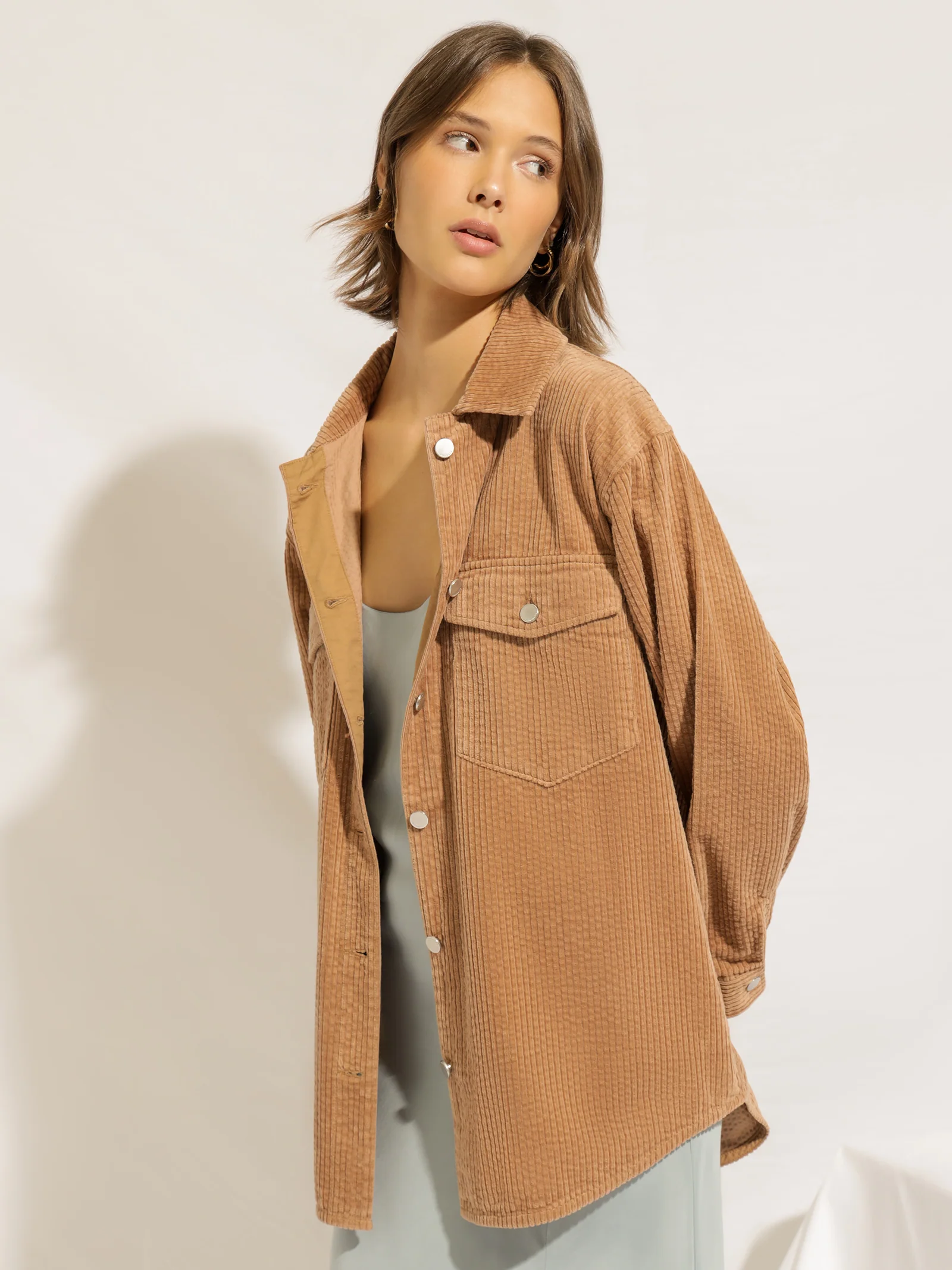 Paige Corduroy Shacket - Image 3