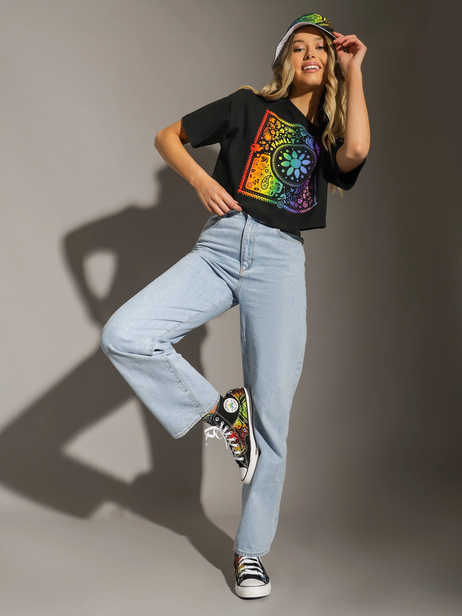 Paisley Pride Oversized Cropped T-Shirt - Image 2