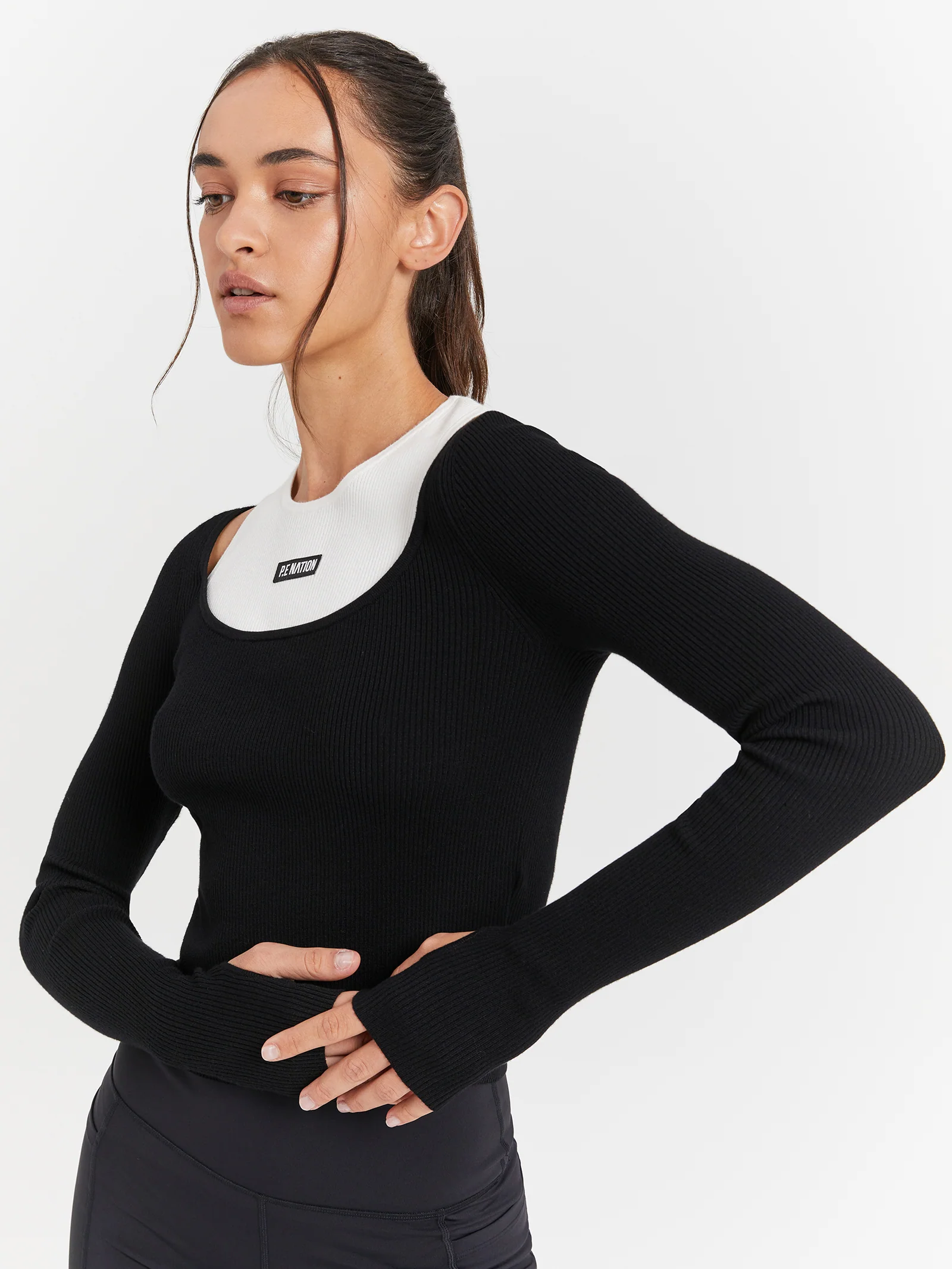 Parallel Knit Long Sleeve Top - Image 3