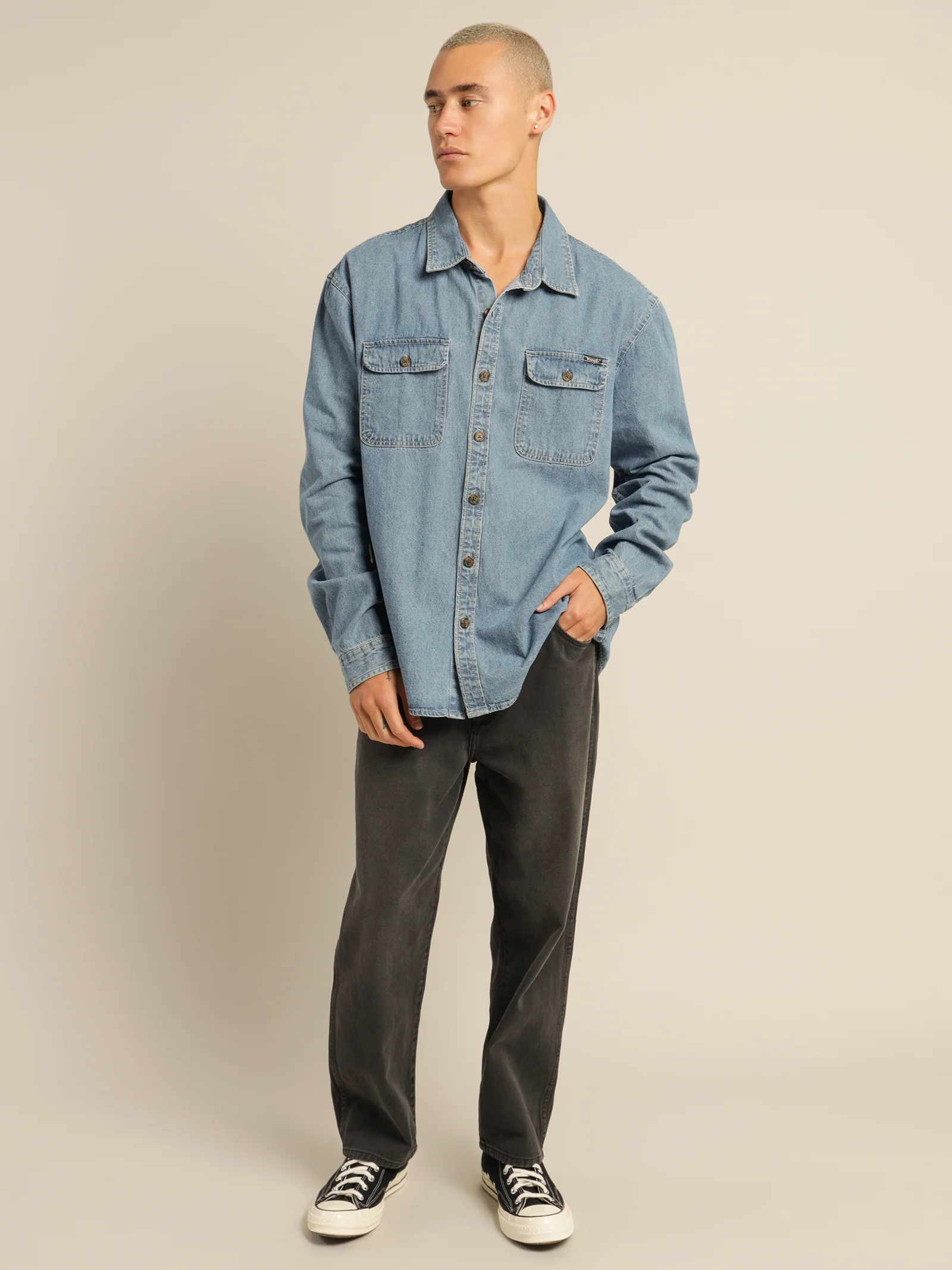 Parallels Denim Shirt - Image 4