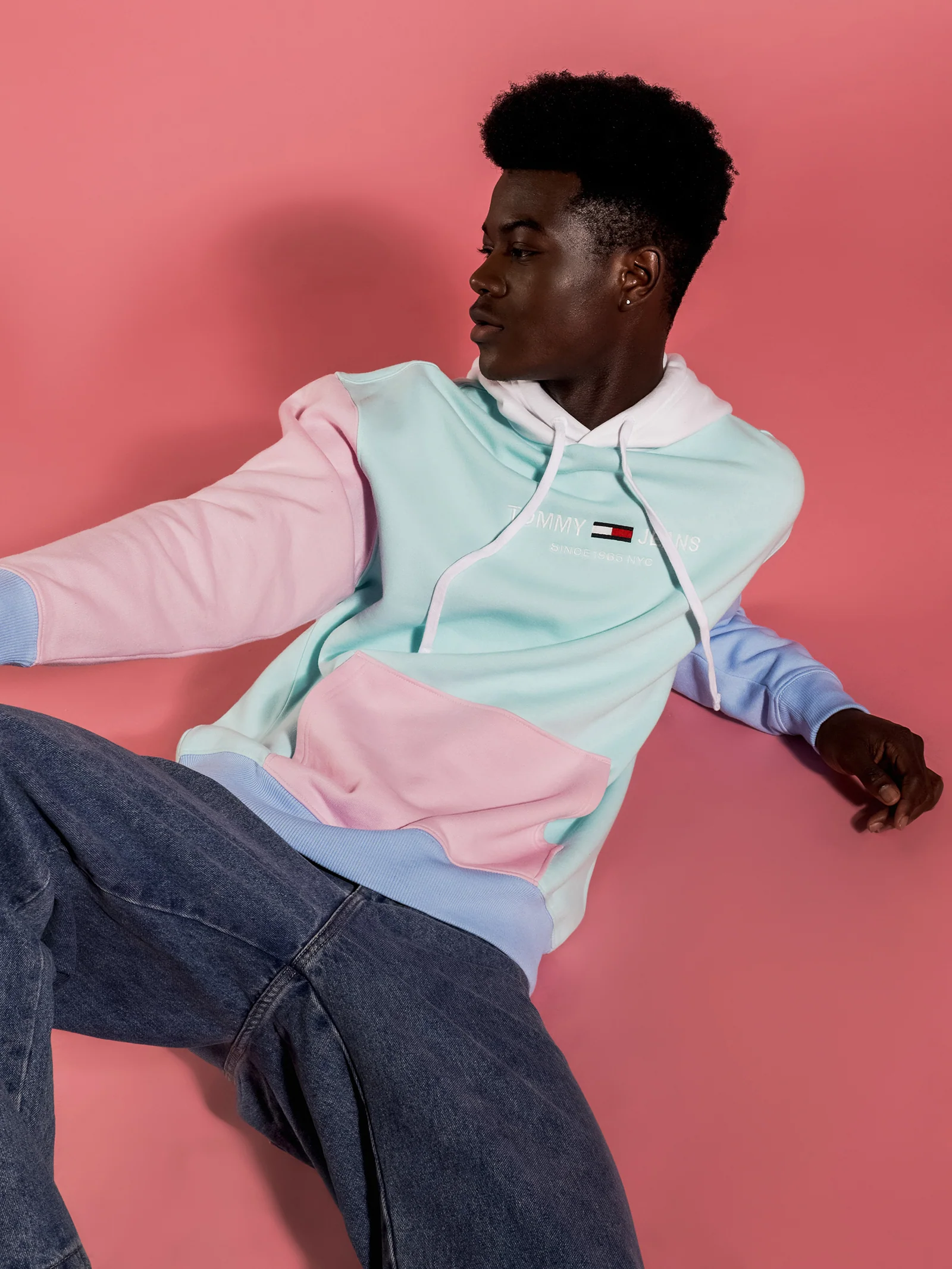 Pastel Color-Blocked Hoodie - Image 2