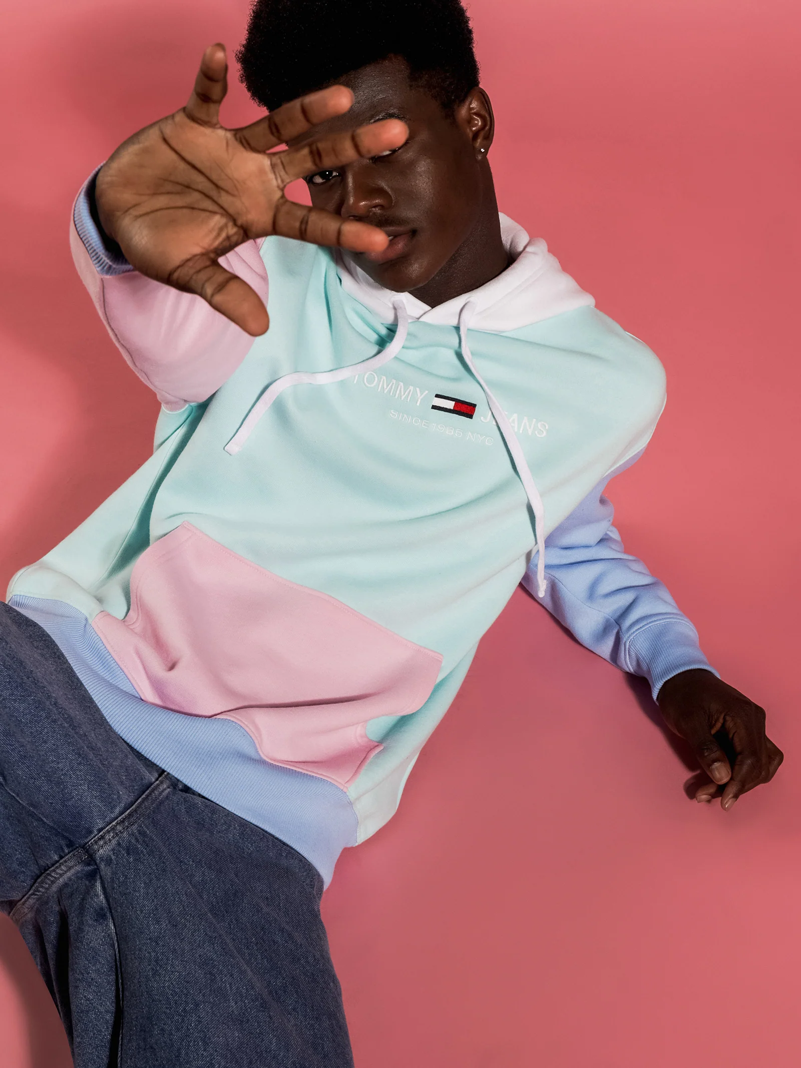Pastel Color-Blocked Hoodie - Image 4