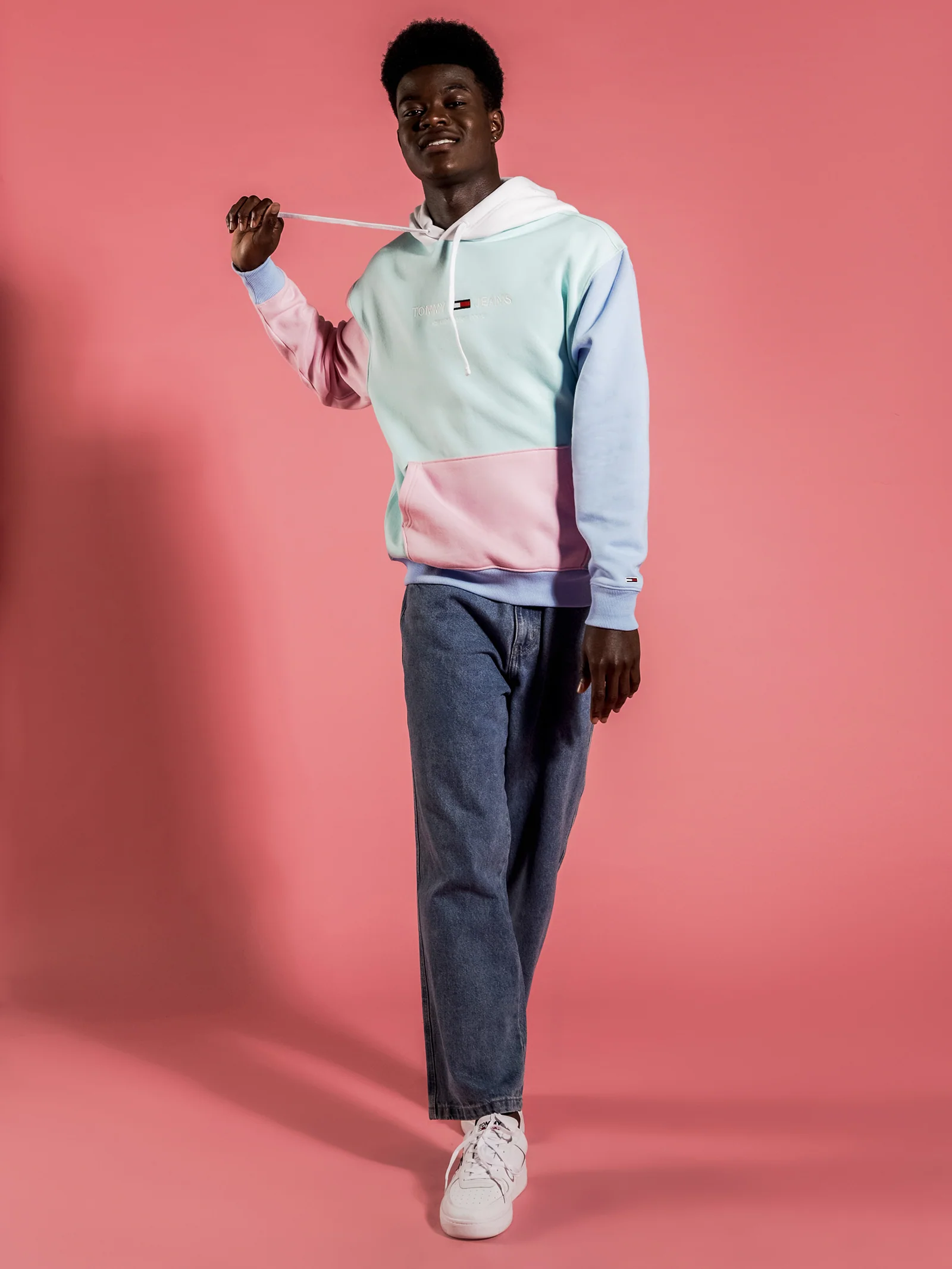 Pastel Color-Blocked Hoodie - Image 5