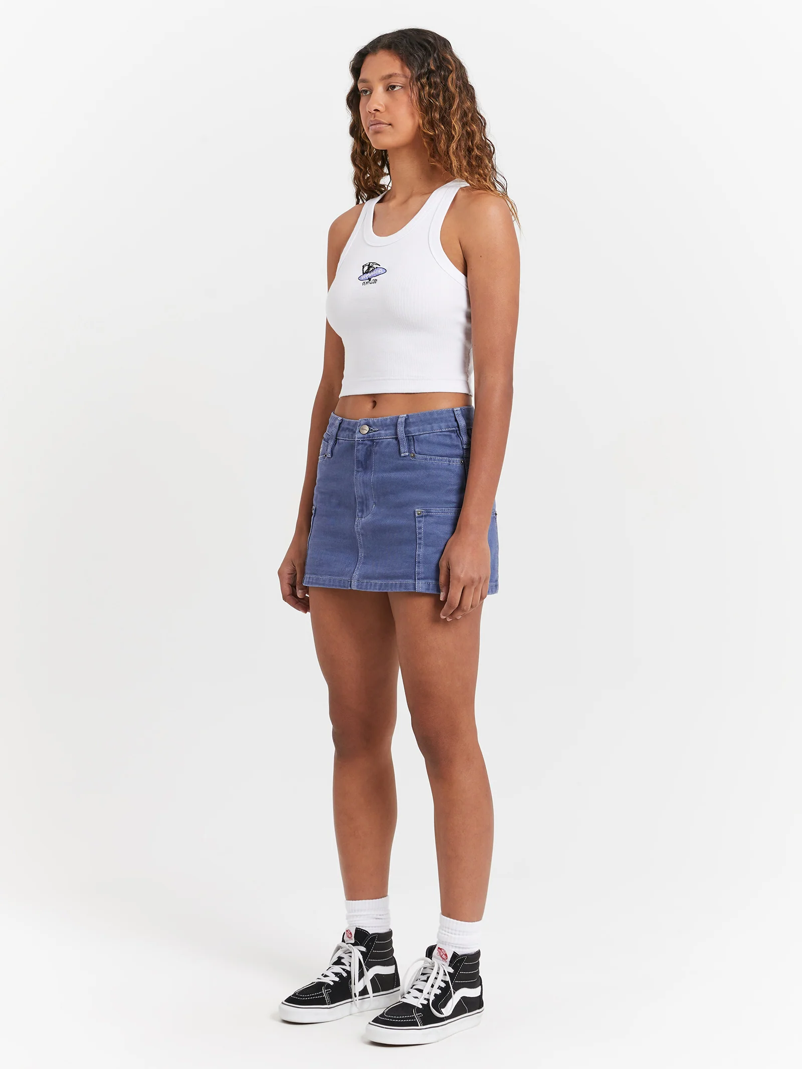 Patches Rivet Mini Skirt - Image 4