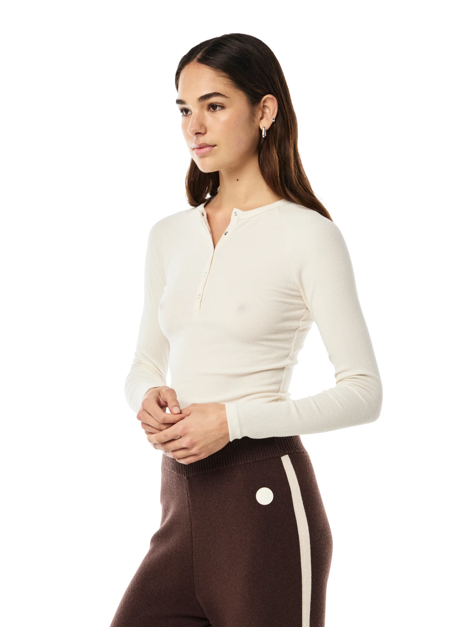 Prive Rib Long Sleeve Tee - Image 3