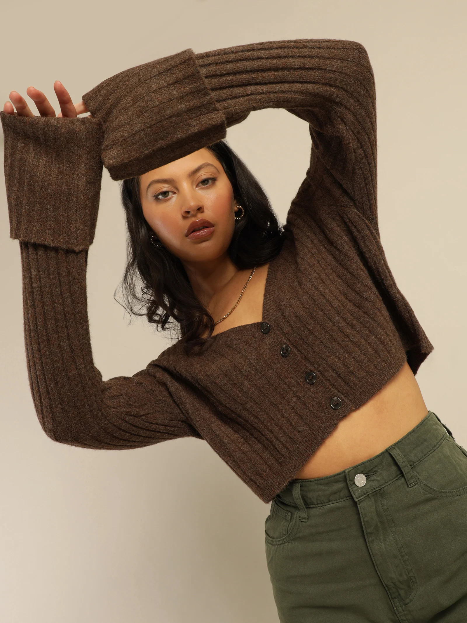 Phoebe Cropped Cardigan - Image 2