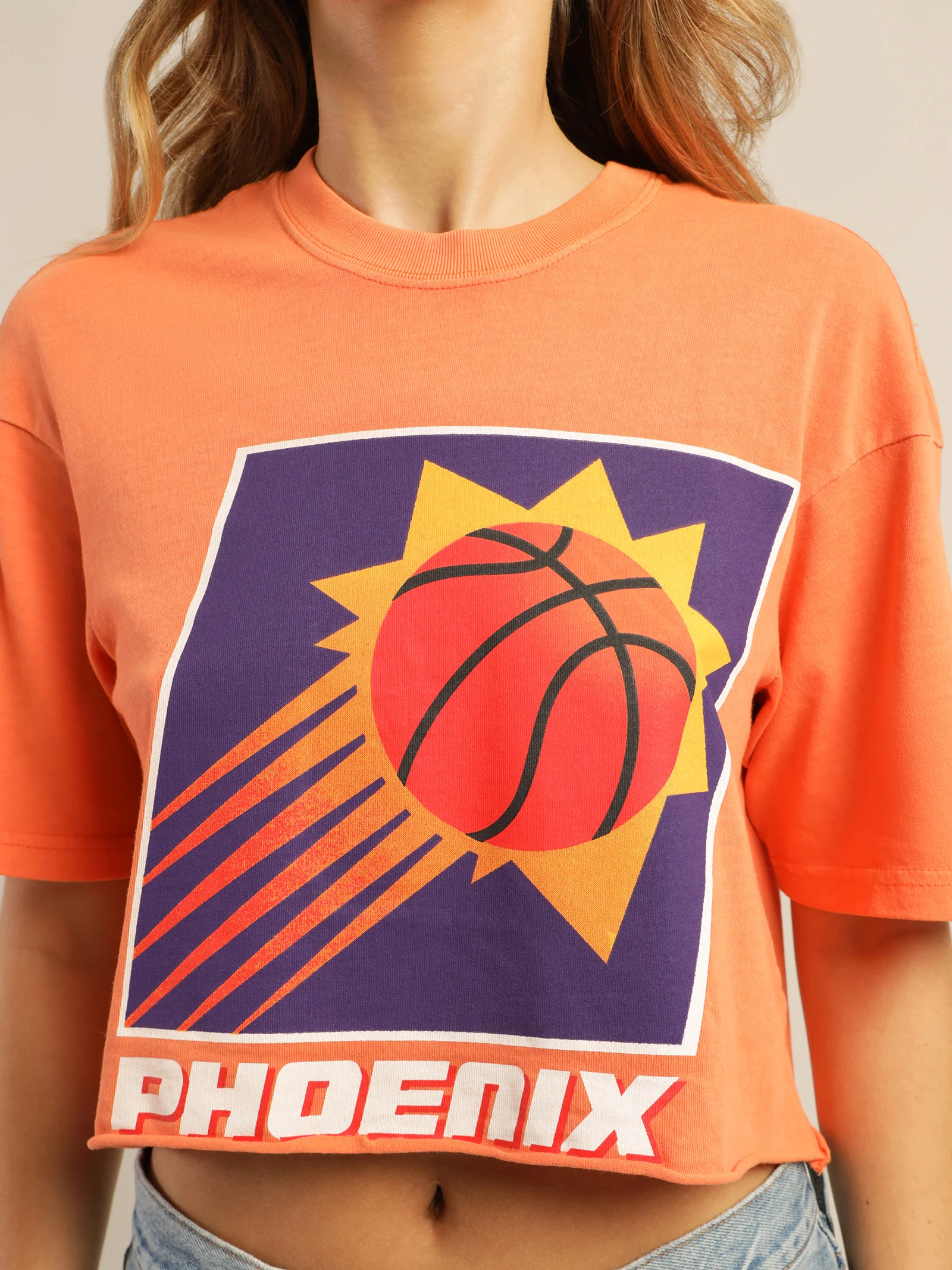 Phoenix Suns Vintage Crop T-Shirt - Image 5