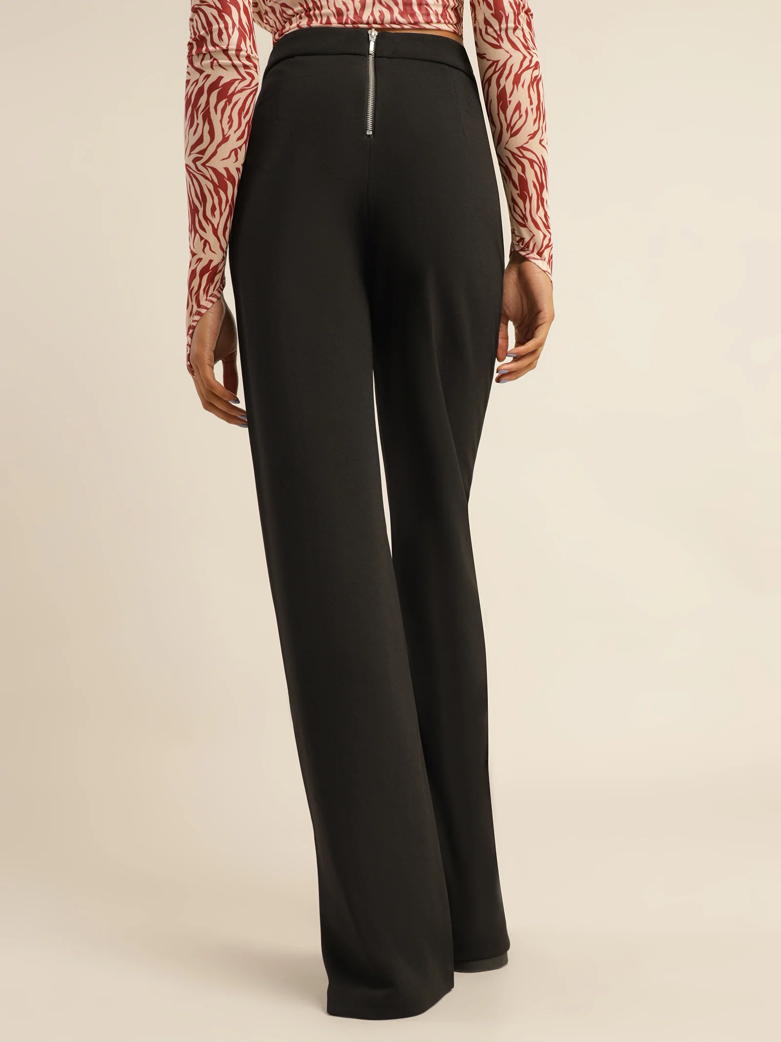 Pia Crepe Wide Leg Pants - Image 6