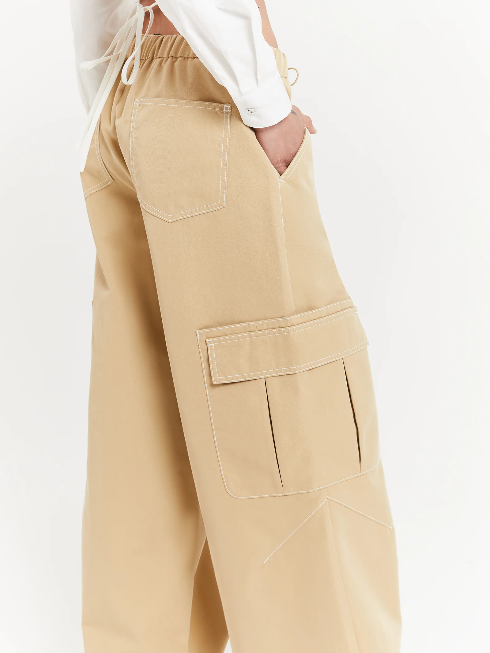 Pia Wide Leg Gathered Pants - Image 3