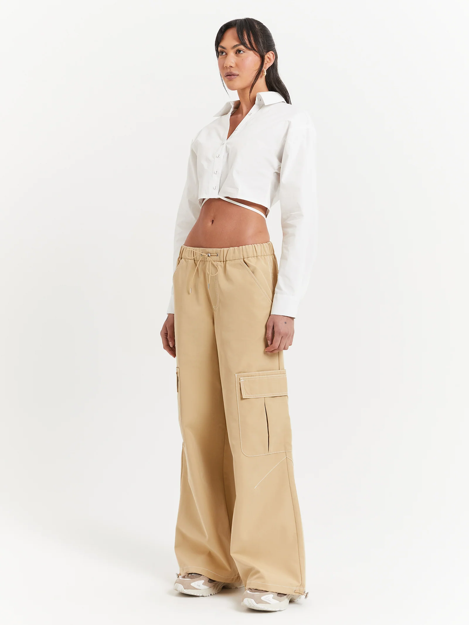 Pia Wide Leg Gathered Pants - Image 4