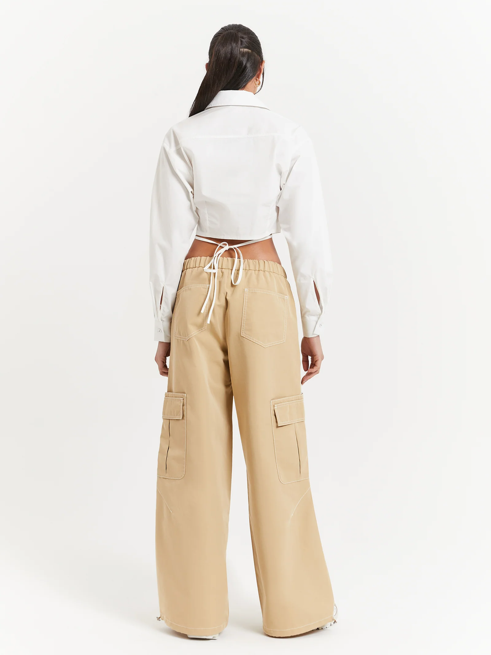 Pia Wide Leg Gathered Pants - Image 5