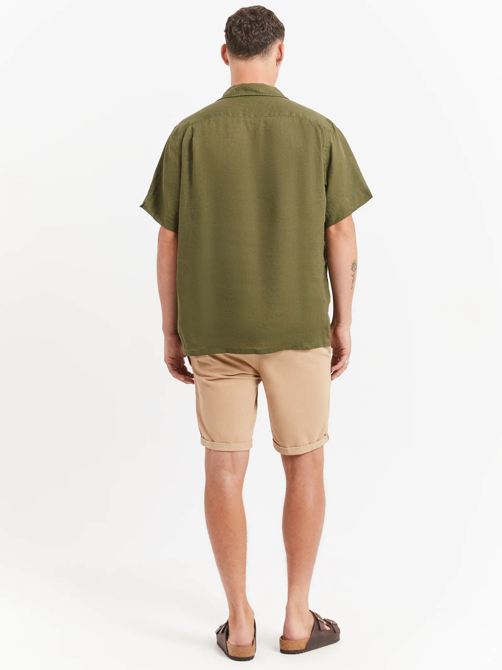Piece Dye Linen Short Sleeve Shirt - Image 3