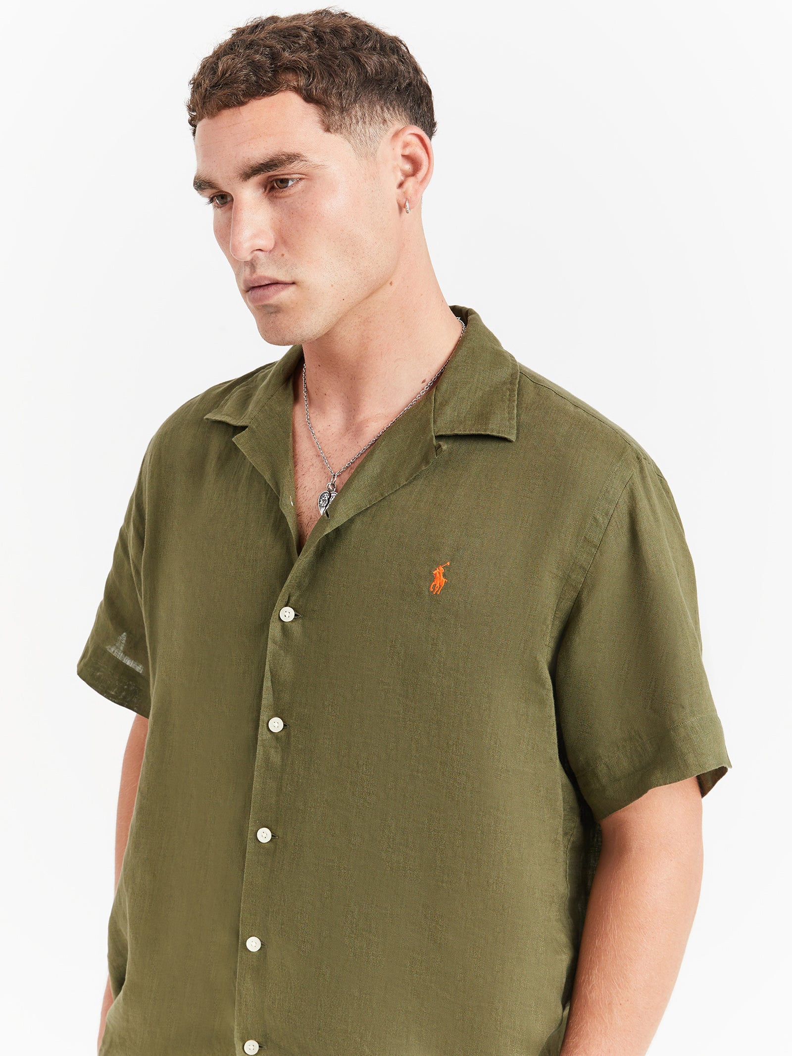 Piece Dye Linen Short Sleeve Shirt - Image 4