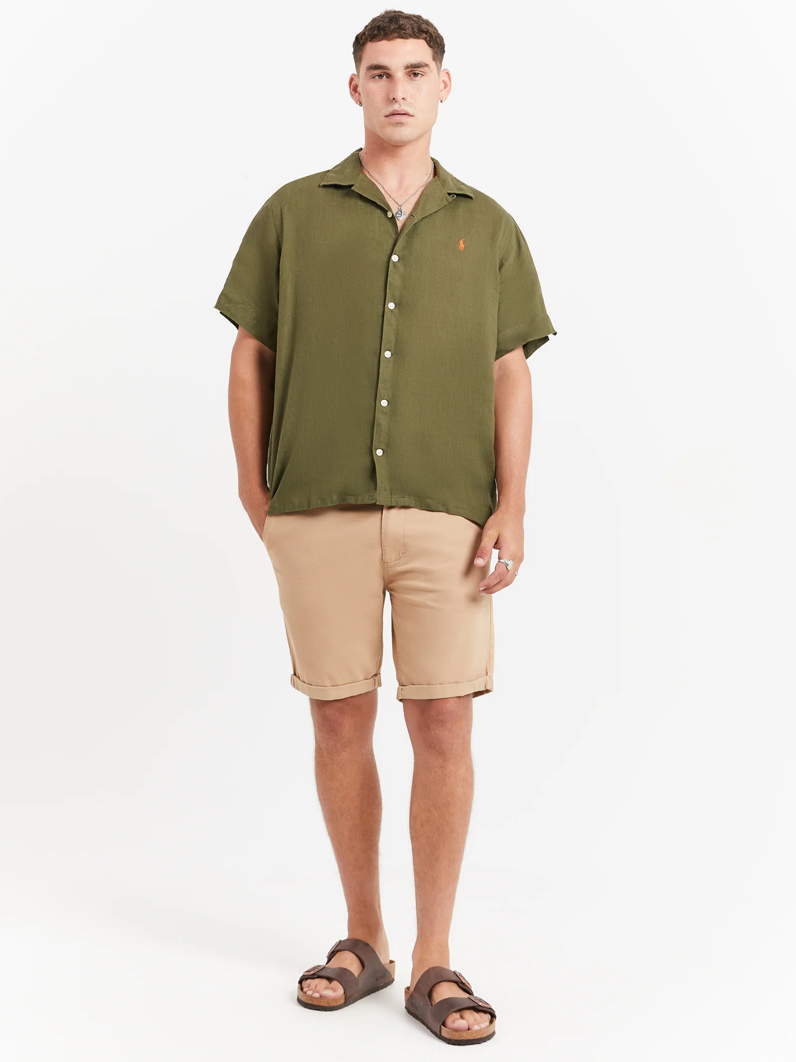 Piece Dye Linen Short Sleeve Shirt - Image 5