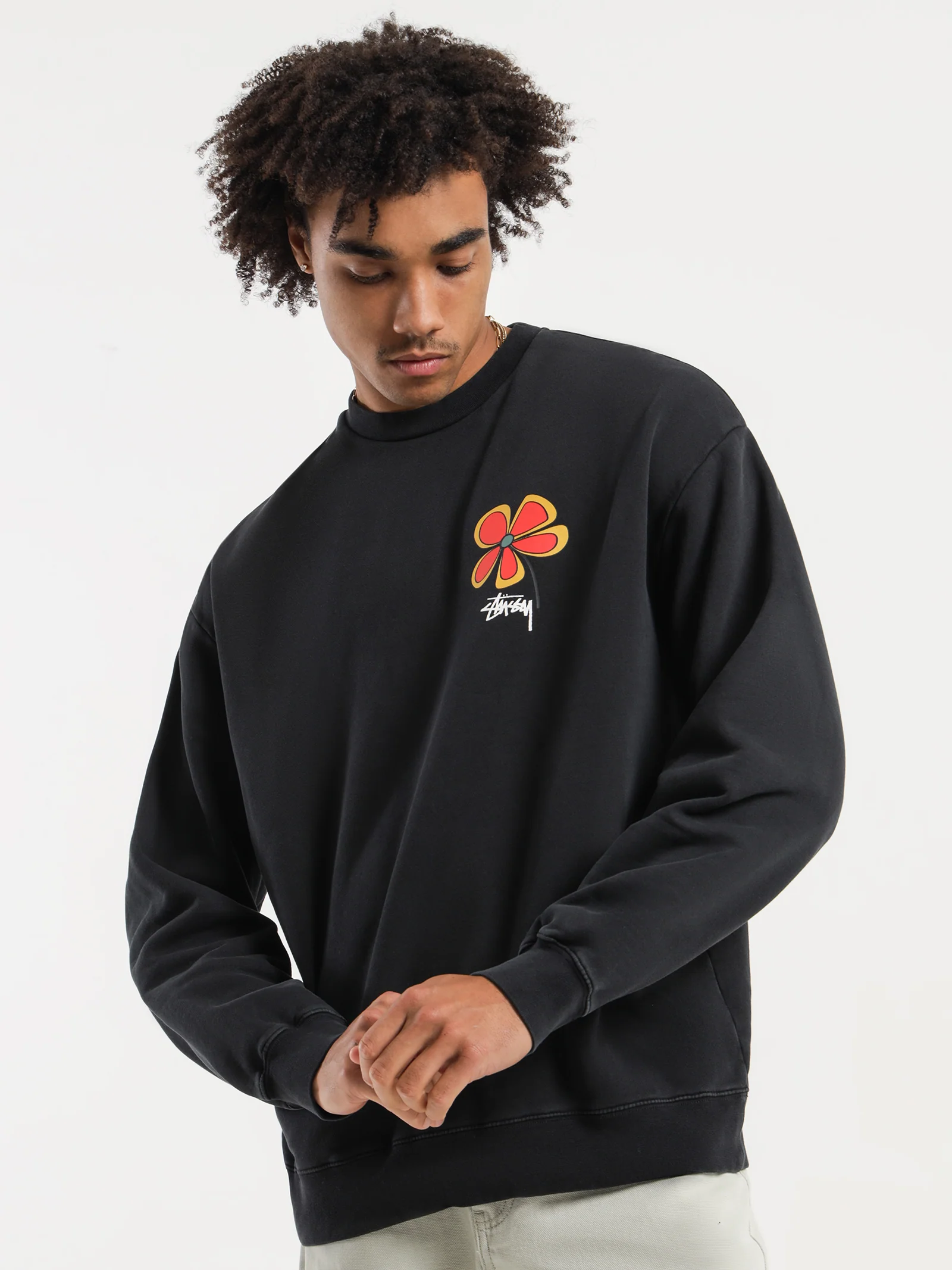 Pigment Flower 50/50 Crew Fleece - Image 5