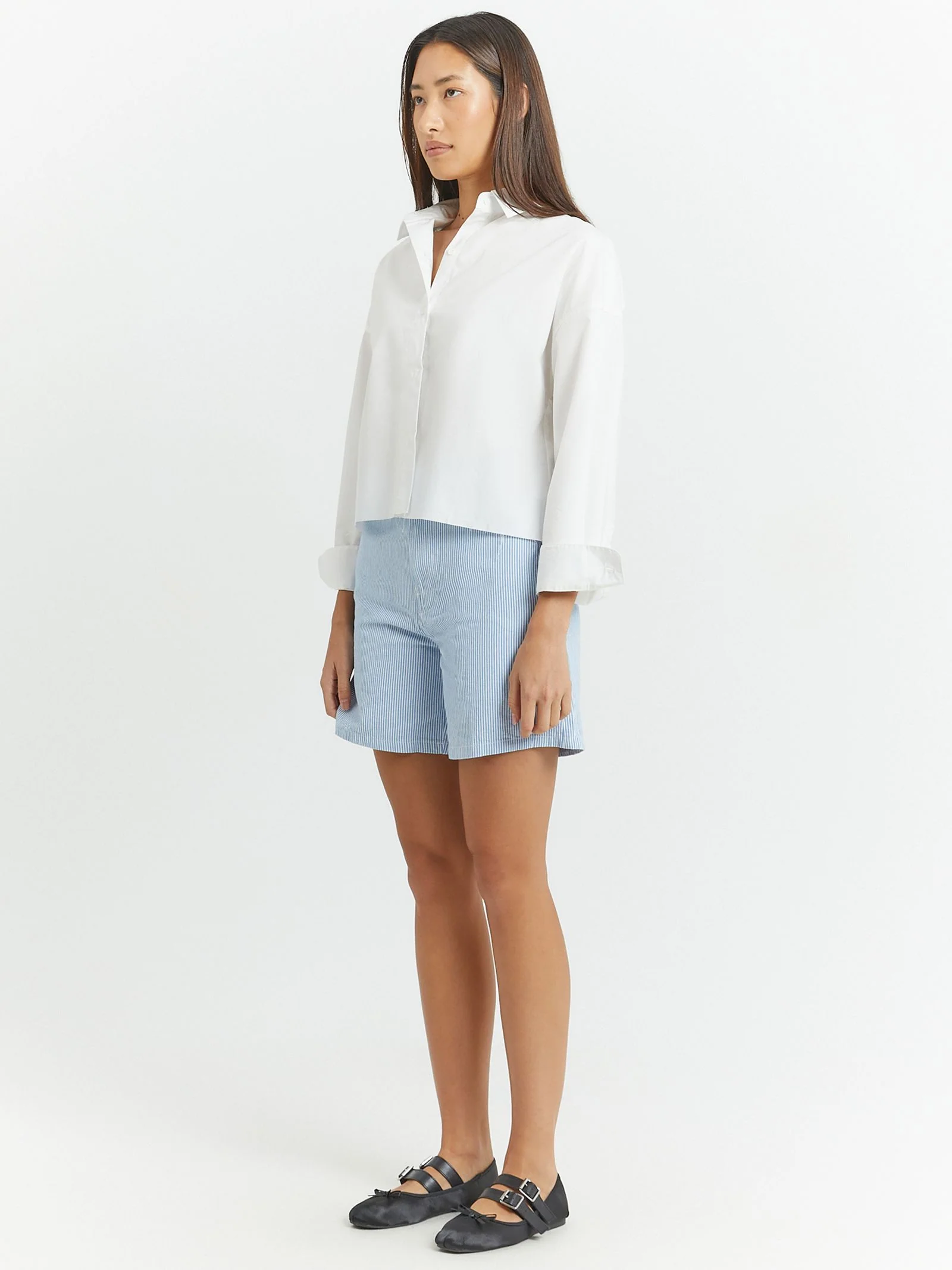 Pinstripe A-Line Shorts - Image 3