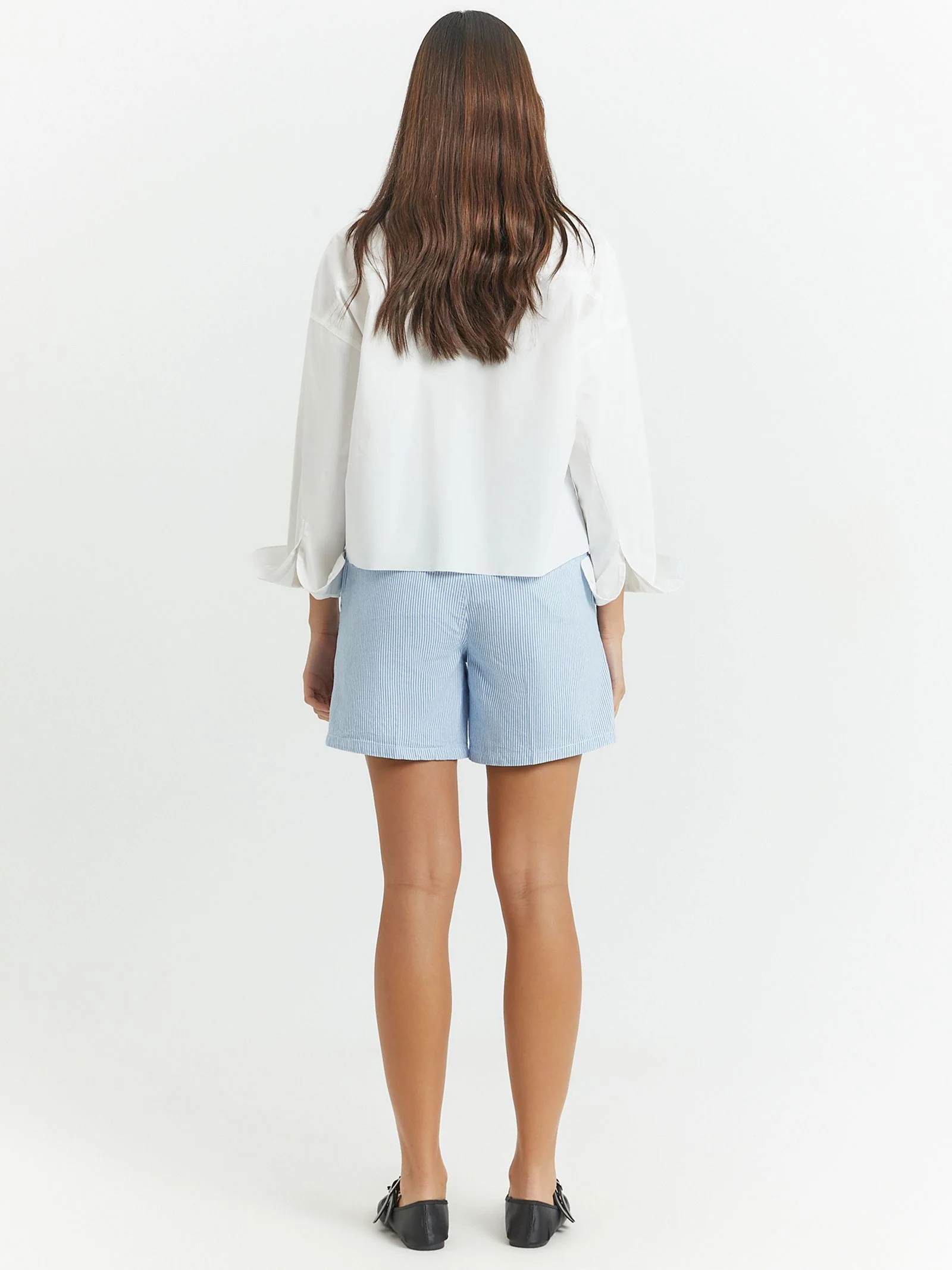 Pinstripe A-Line Shorts - Image 4