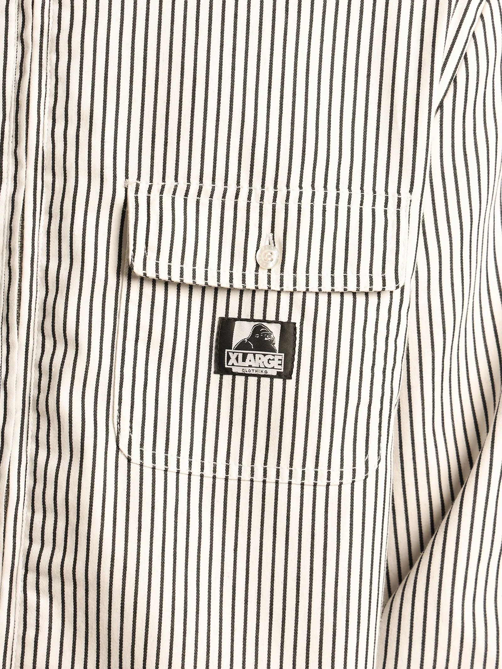 Pinstripe Long Sleeve Zip Shirt - Image 6