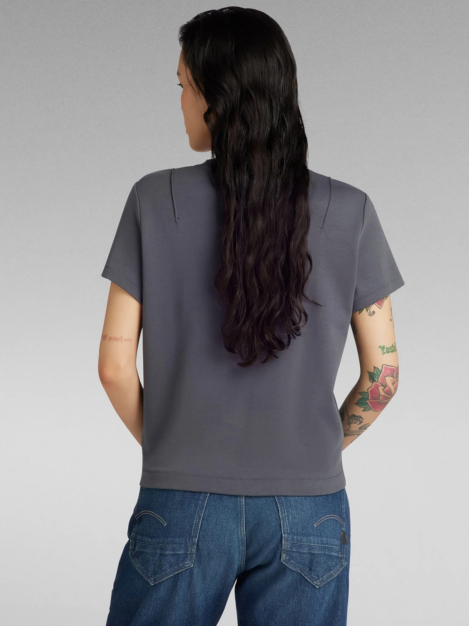 Pintucked Tapered T-Shirt - Image 5