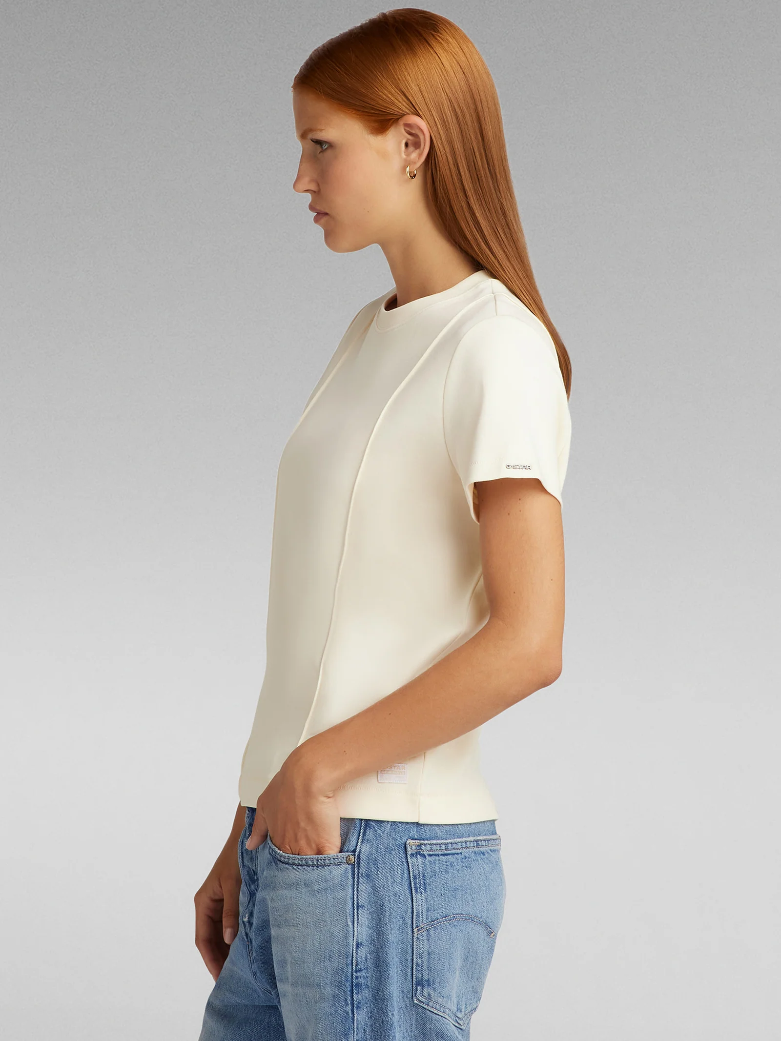 Pintucked Tapered T-Shirt - Image 2