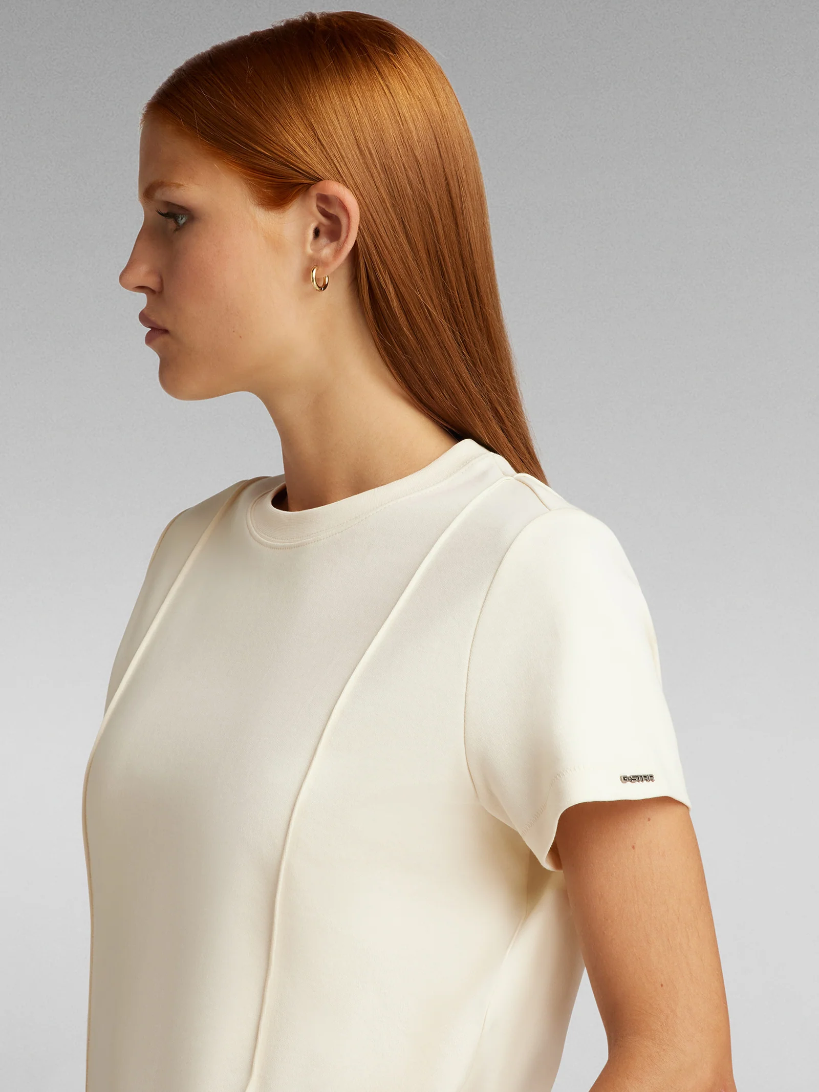 Pintucked Tapered T-Shirt - Image 3