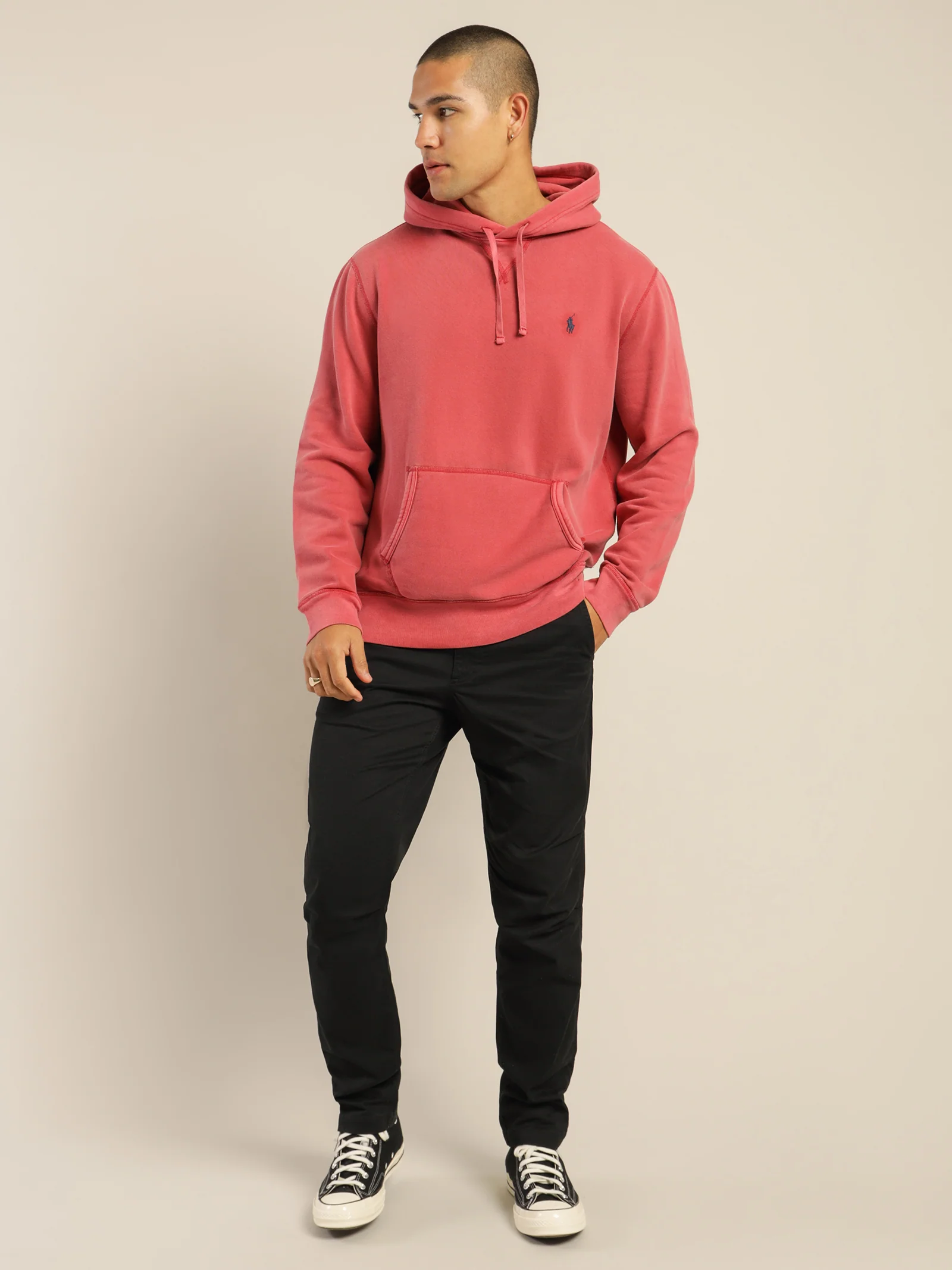 Polo Garment Dyed Fleece Hoodie - Image 4