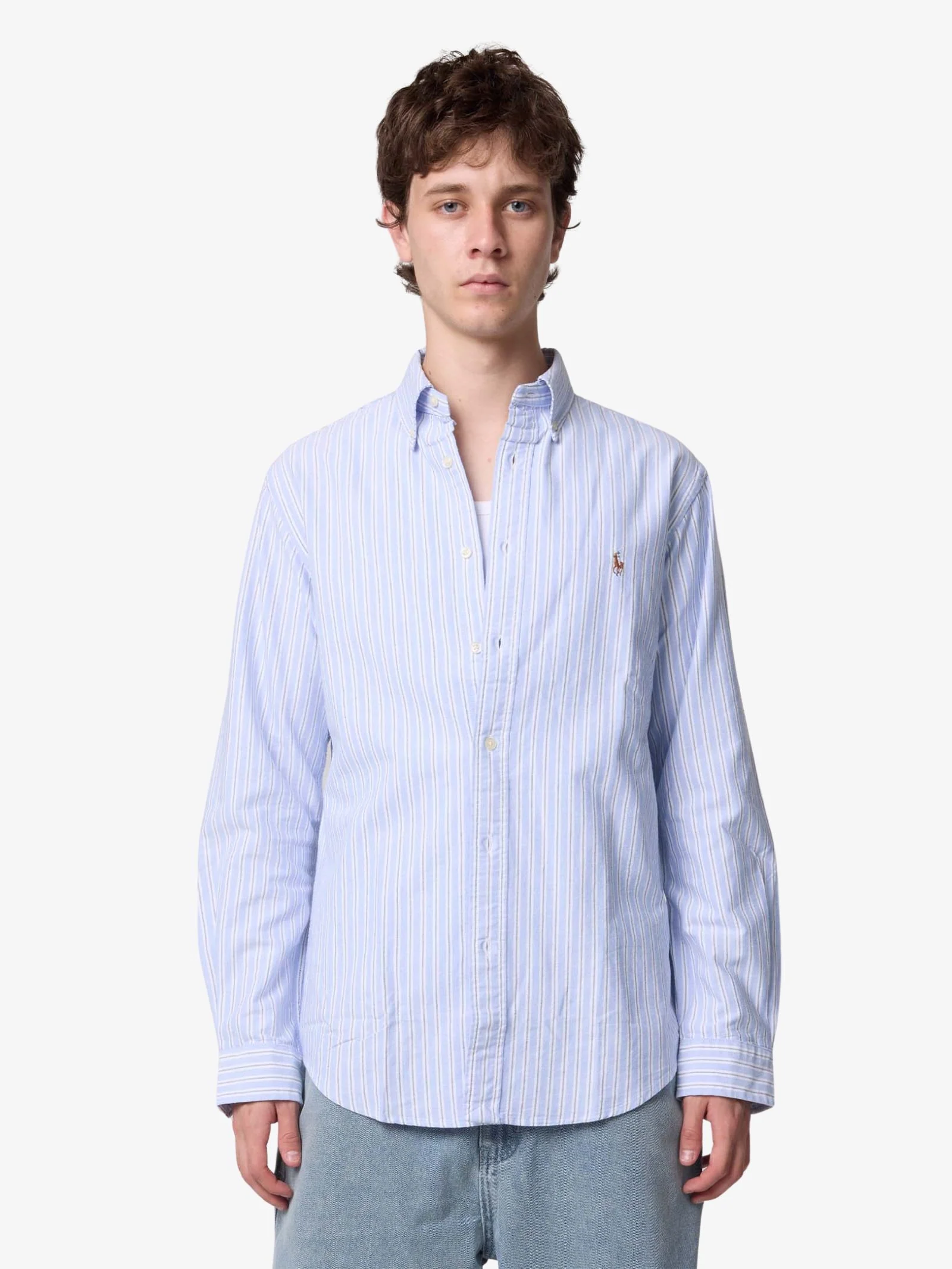 Classic Fit Striped Oxford Shirt - Image 2