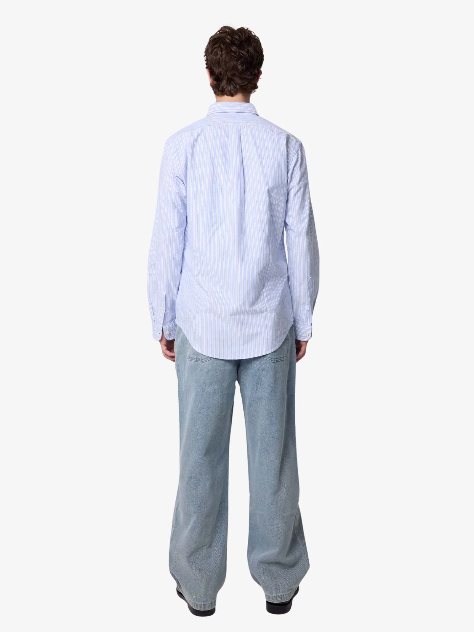 Classic Fit Striped Oxford Shirt - Image 3