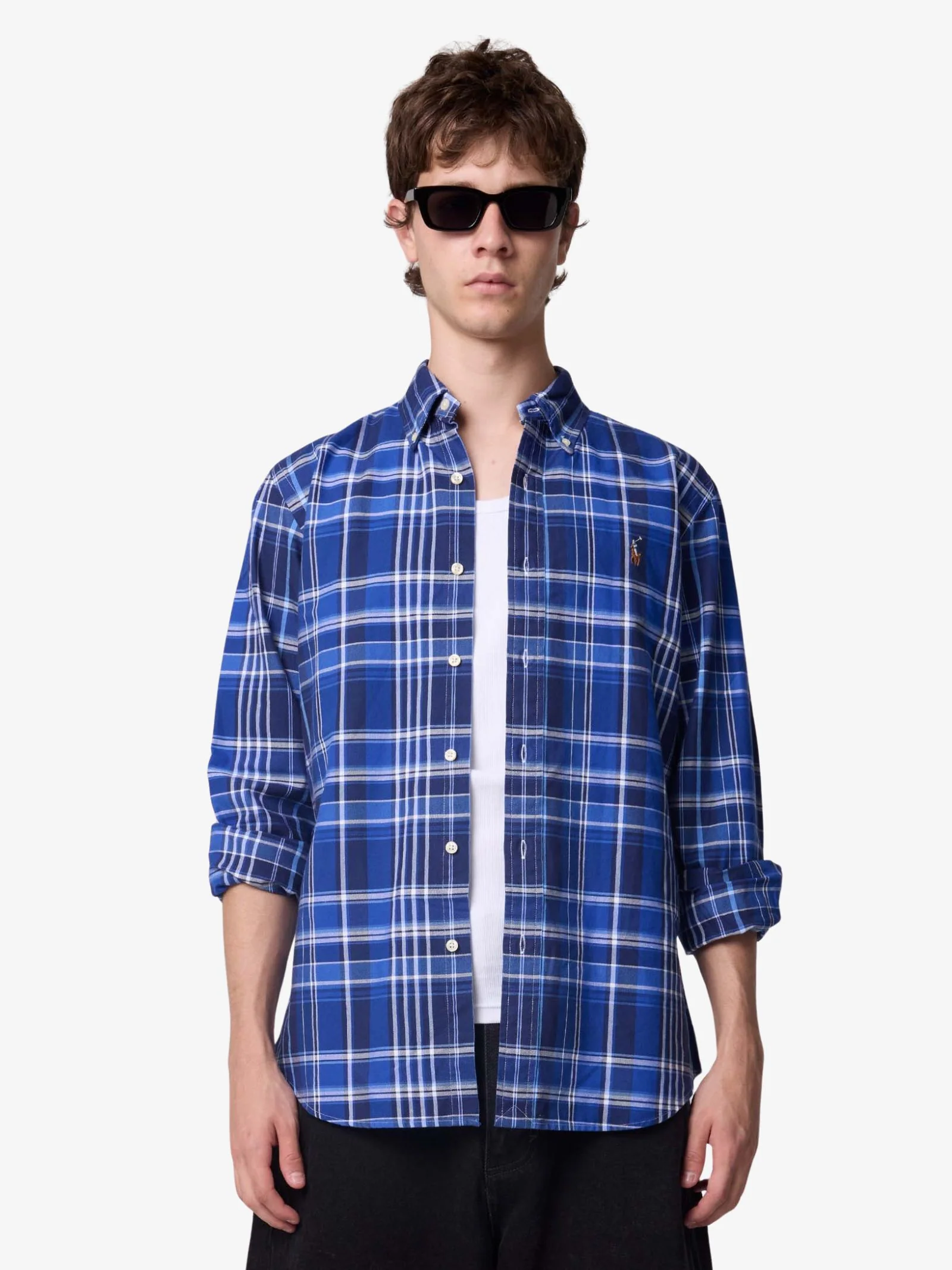 Custom Fit Plaid Oxford Shirt - Image 2