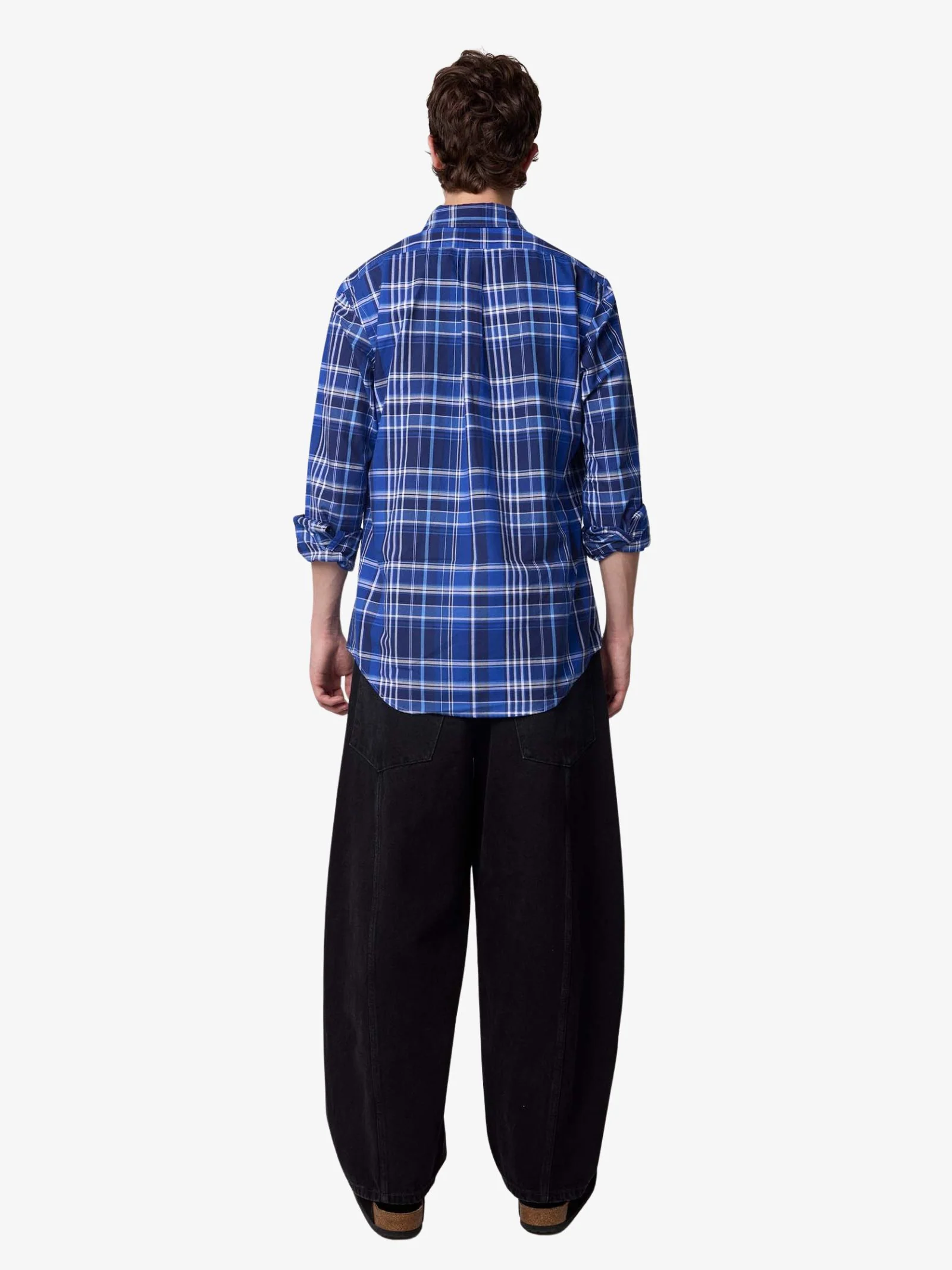 Custom Fit Plaid Oxford Shirt - Image 3