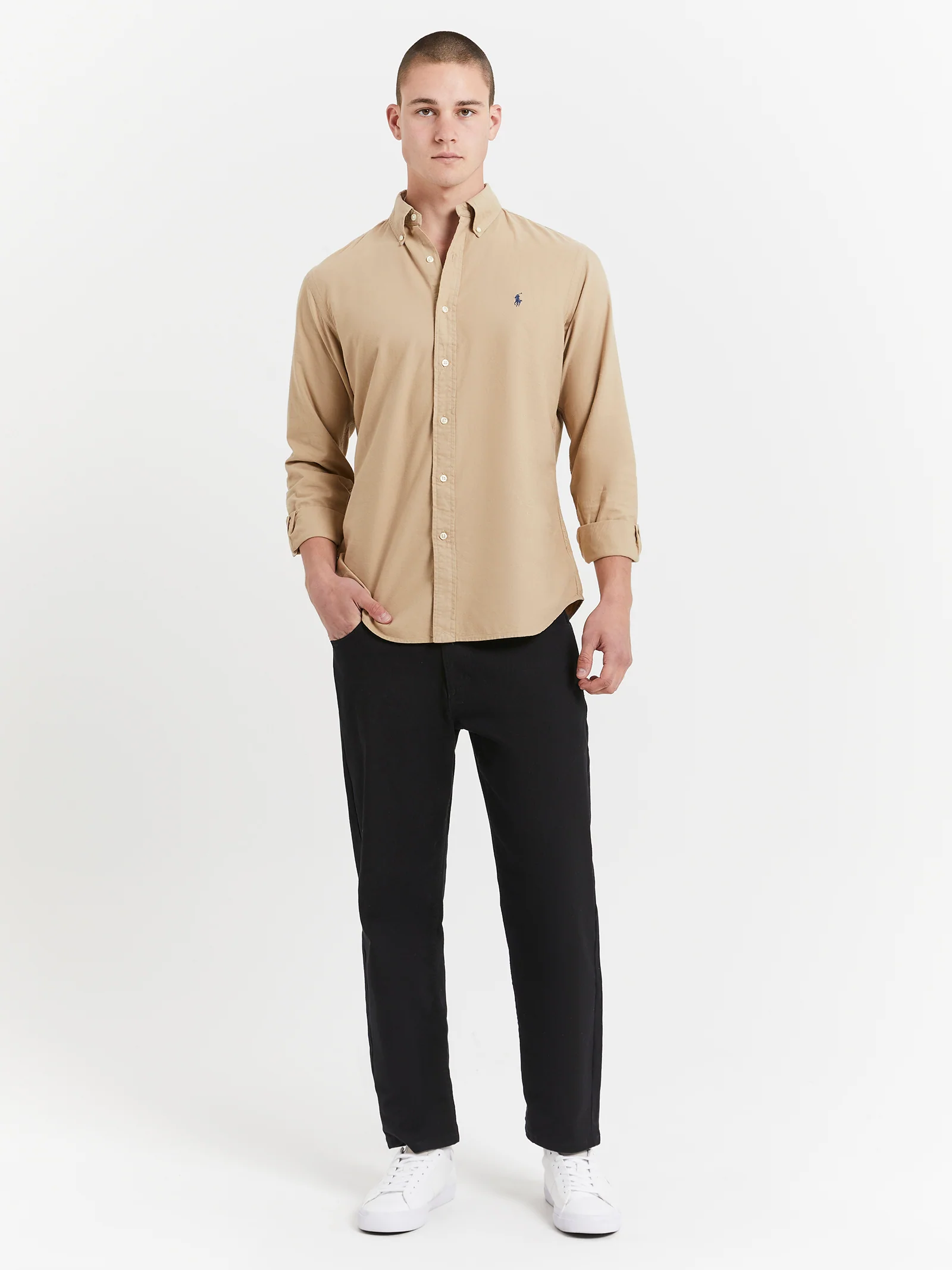 Long Sleeve Button Up Oxford Shirt - Image 2