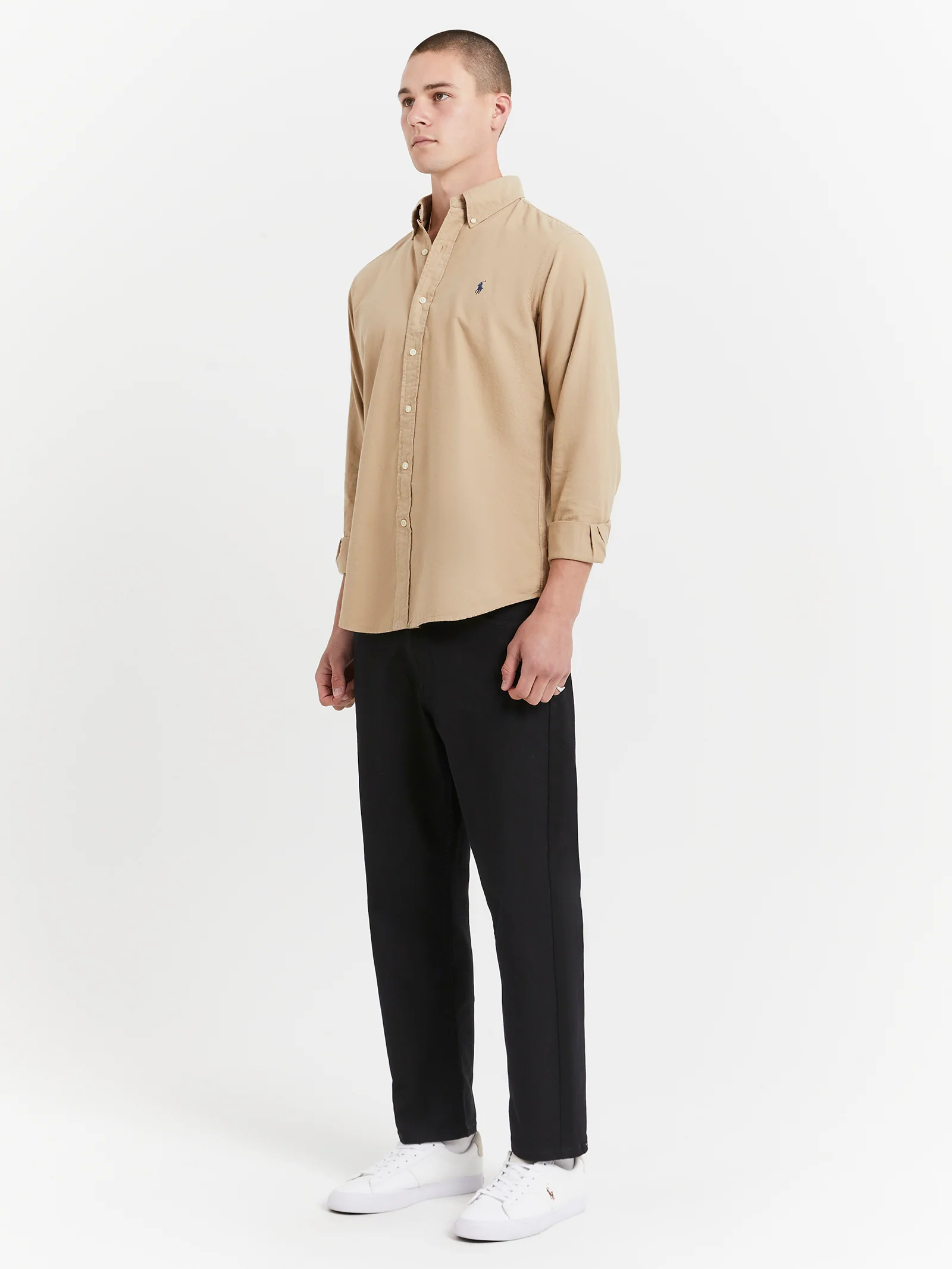 Long Sleeve Button Up Oxford Shirt - Image 3