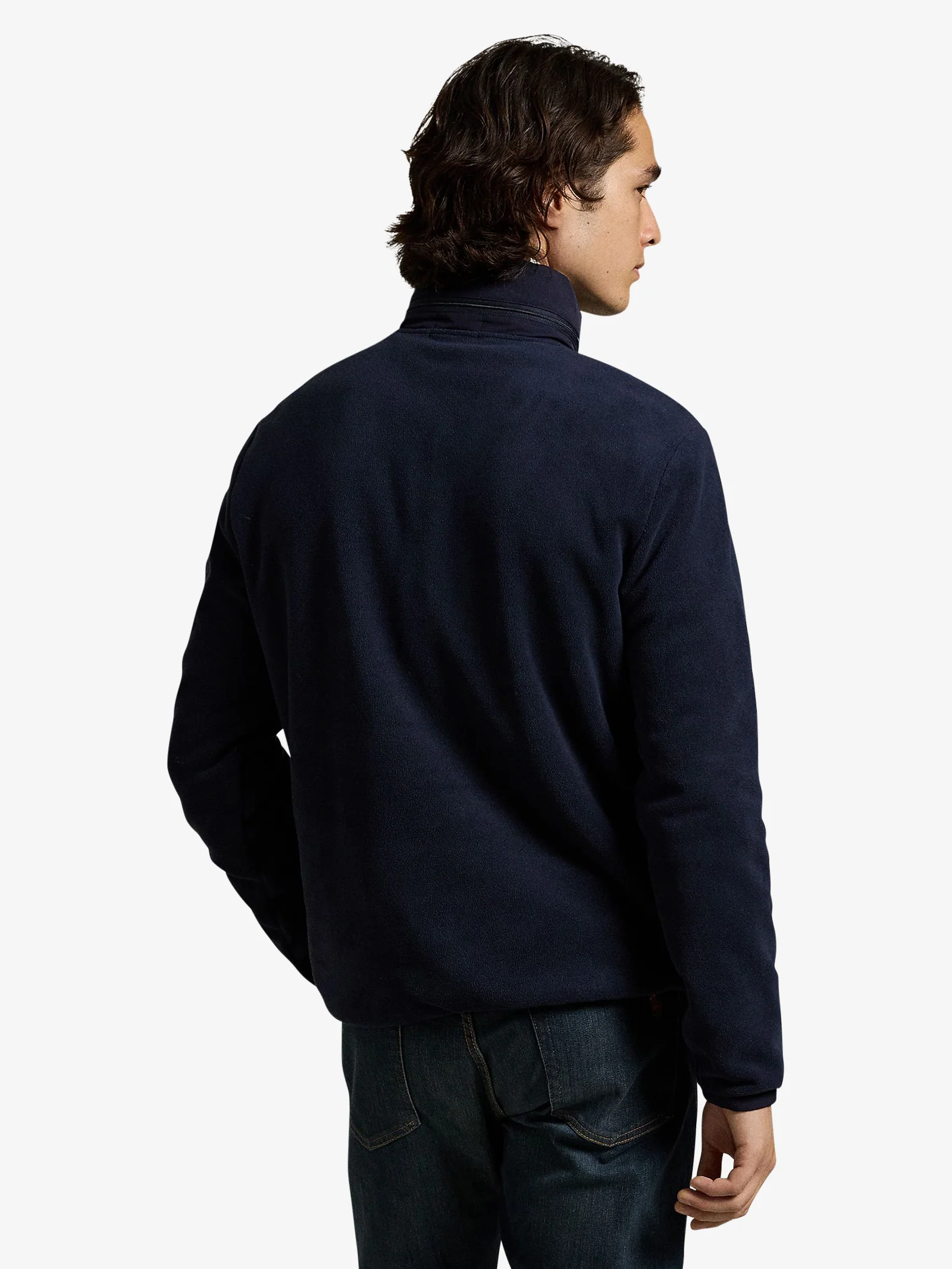 RL Navy Poly Fleece Bear Sweatshirt - Image 2