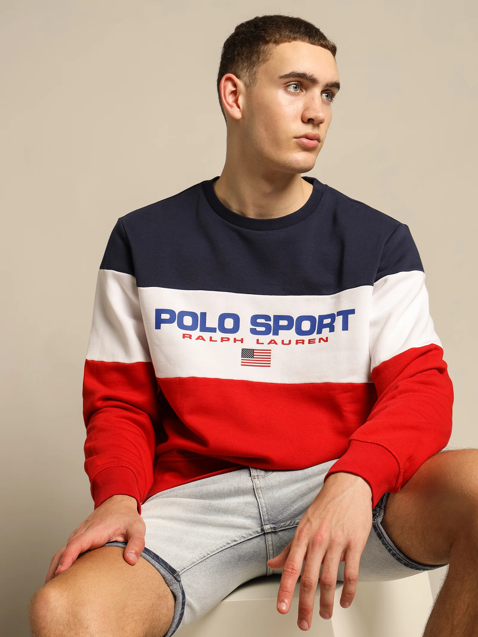 Polo Sport Tricolore Crew Sweat - Image 4