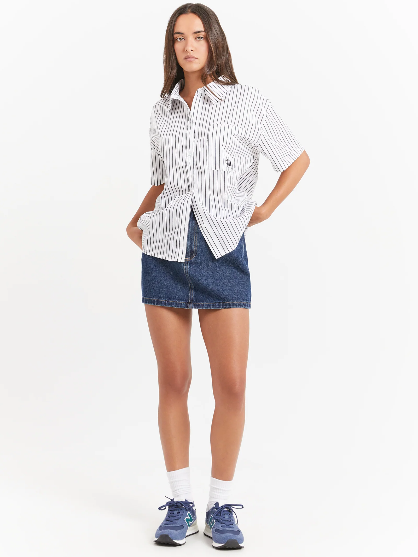 Pop Short Sleeve Graffiti Stripe Shirt - Image 4