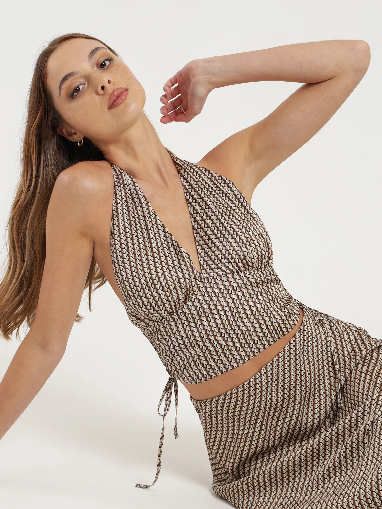 Porto Ruched Halter Top - Image 3