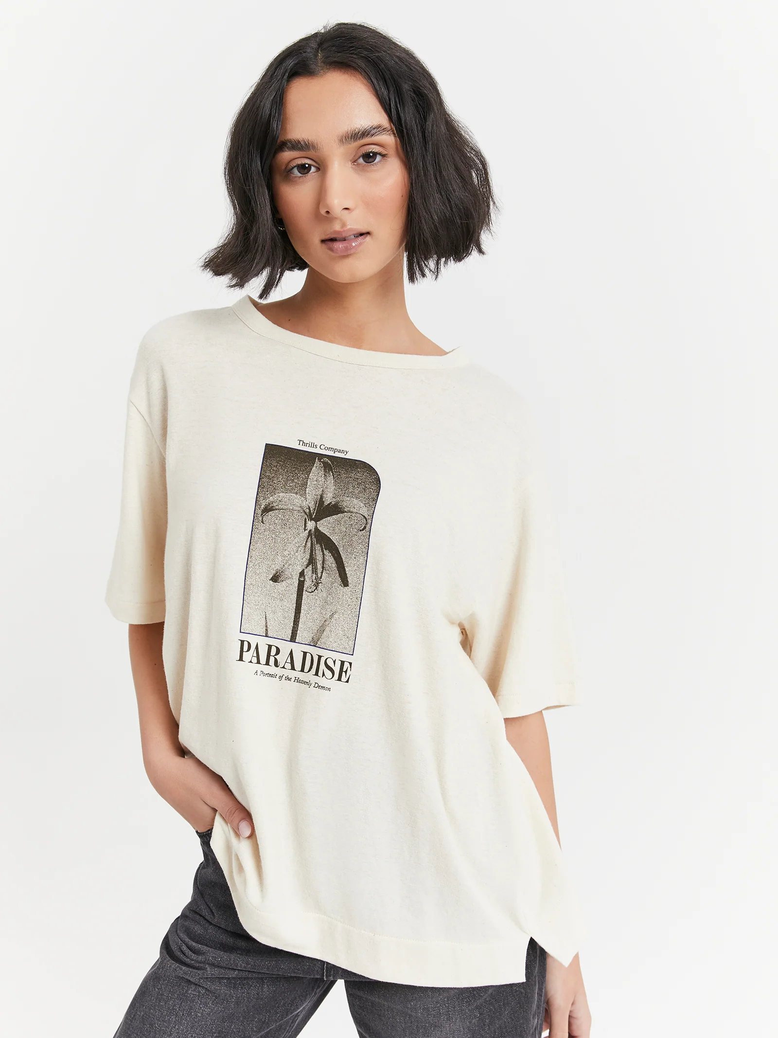 Portrait of Paradise Hemp Box T-Shirt - Image 3