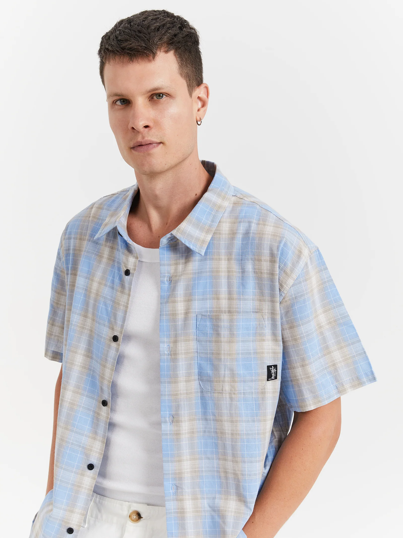 Prion Check Pocket Short Sleeve Shirt - Image 3