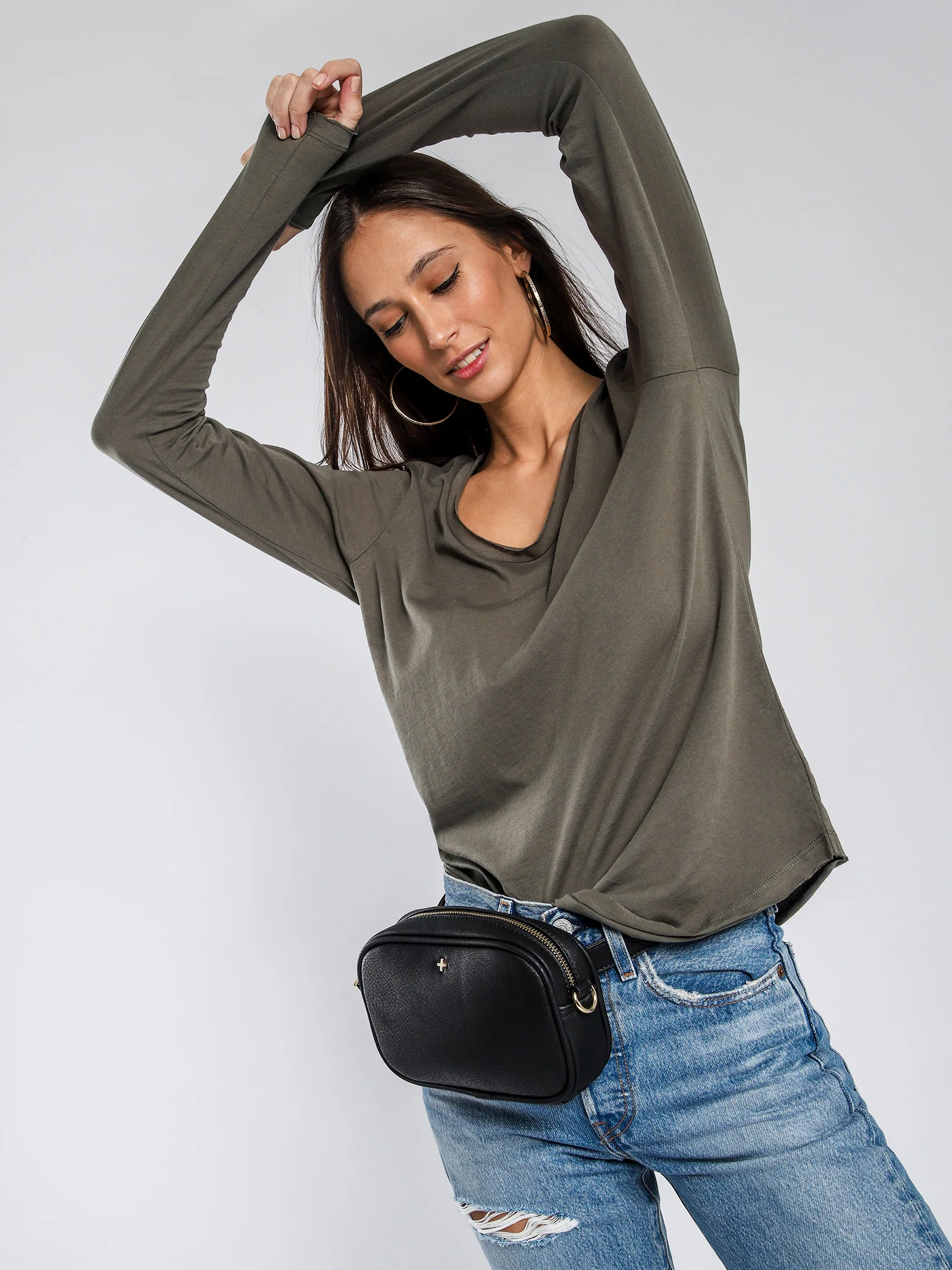 Quinn Scoop Neck Long Sleeve Tee - Image 2