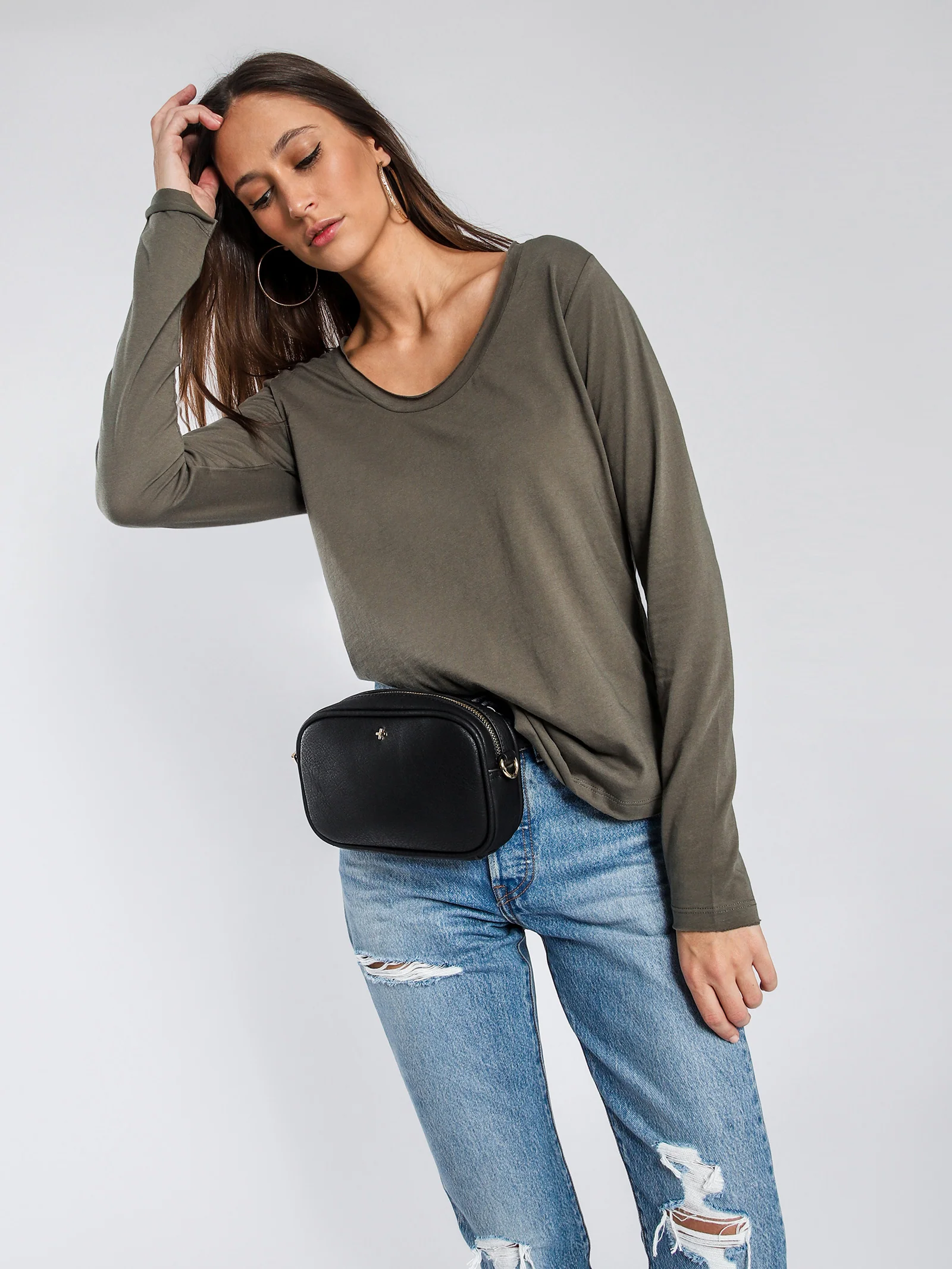 Quinn Scoop Neck Long Sleeve Tee - Image 3