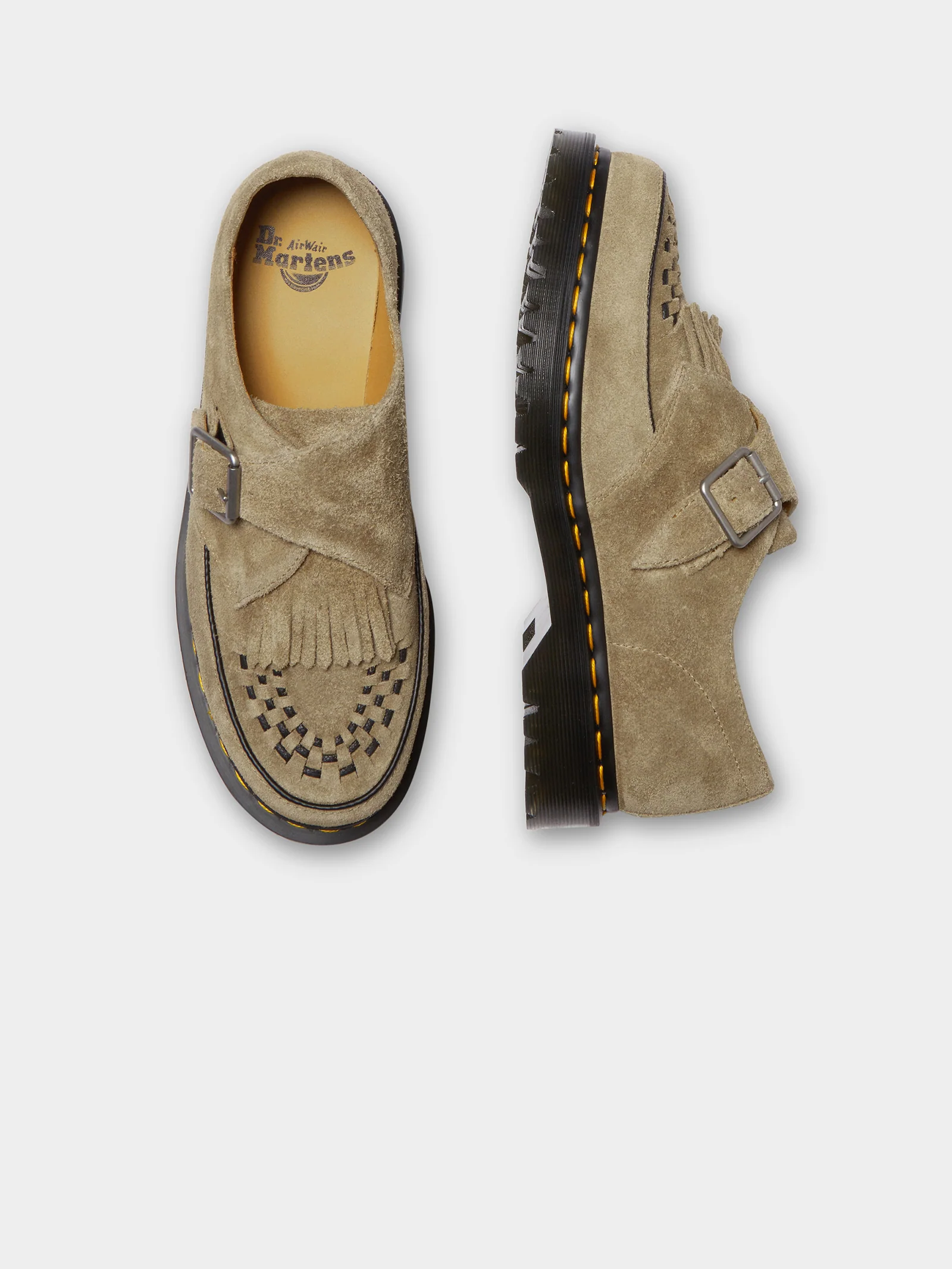 Unisex Ramsey Suede Kiltie Buckle Creepers - Image 3