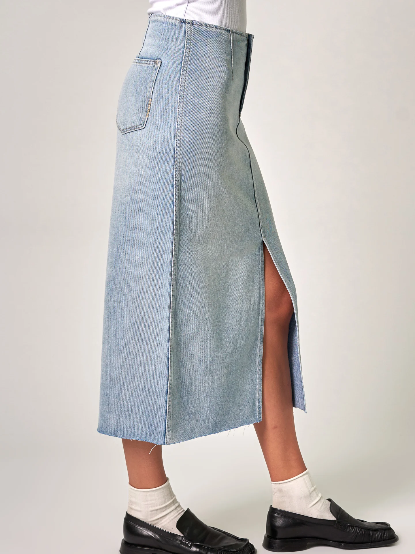 Recut Maxi Denim Skirt - Image 2