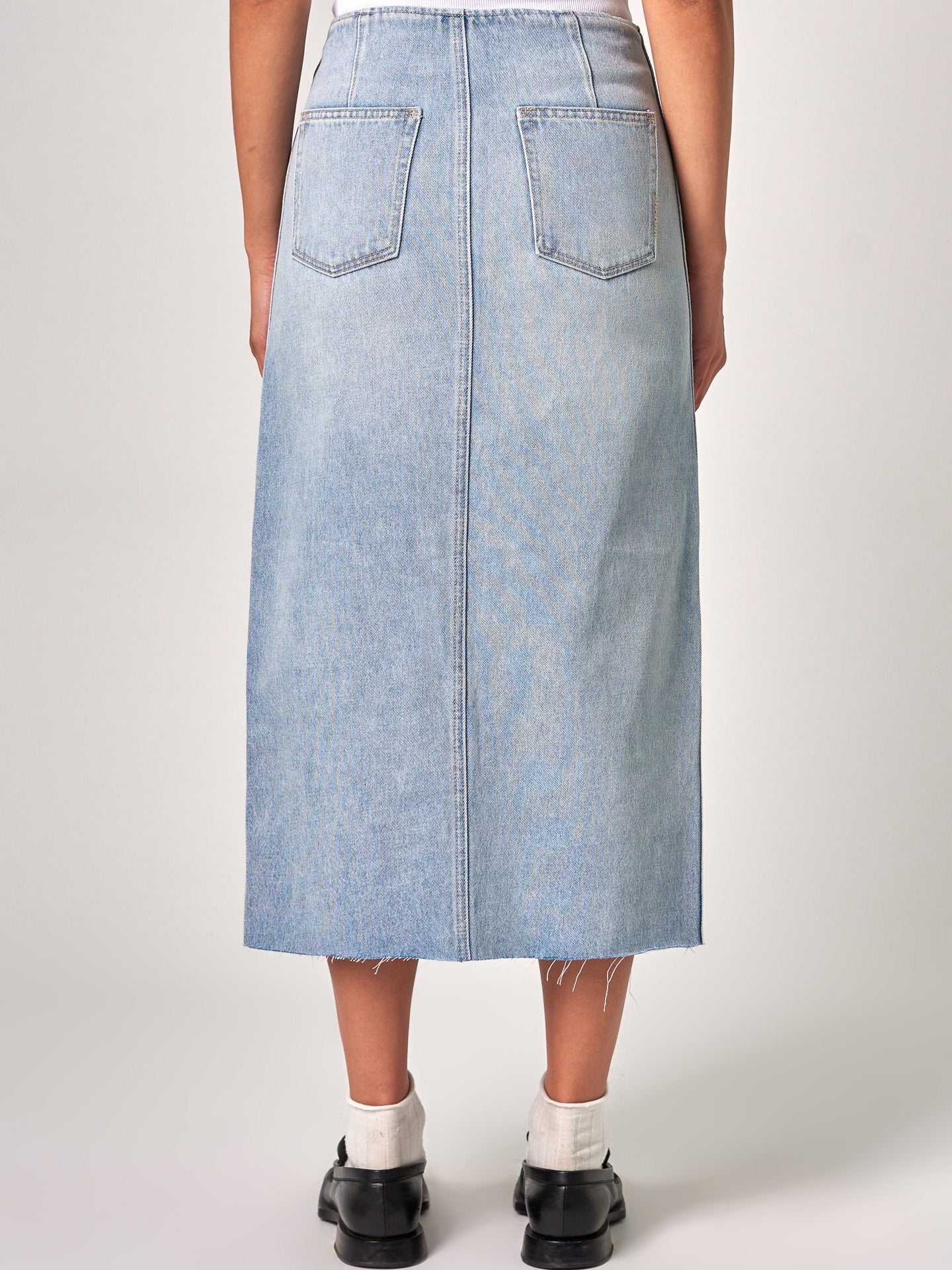 Recut Maxi Denim Skirt - Image 3
